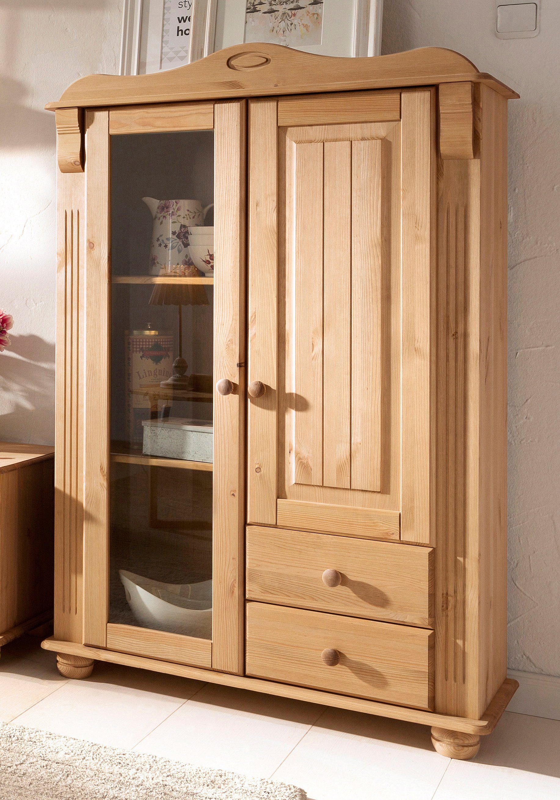 Home affaire Highboard ADELE Opbergkast, 2-deurs, hoogte 135 cm, van massief dennenhout, FSC®