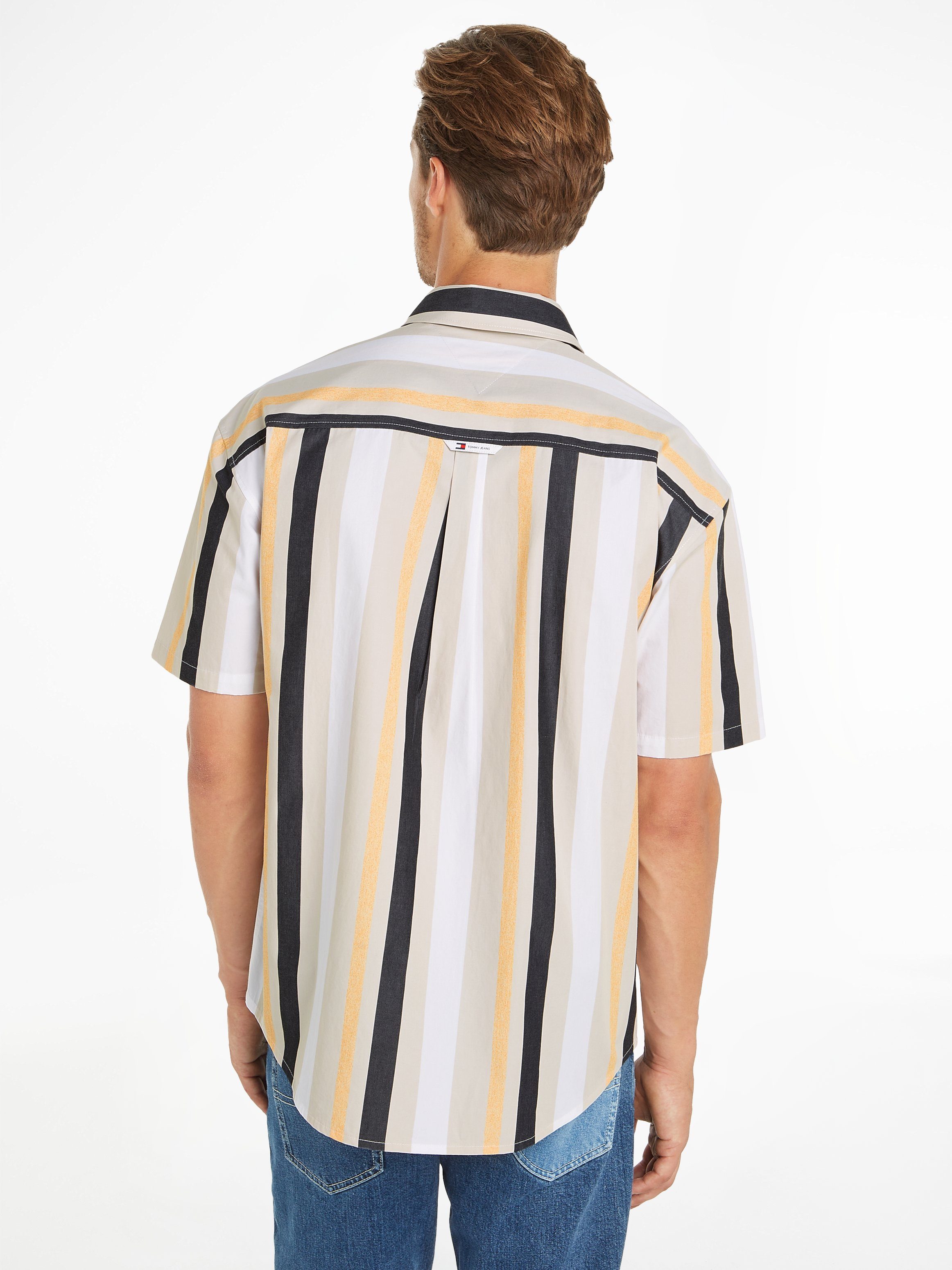 TOMMY JEANS Overhemd met korte mouwen TJM RLX STRIPES SHIRT met veelkleurige strepen