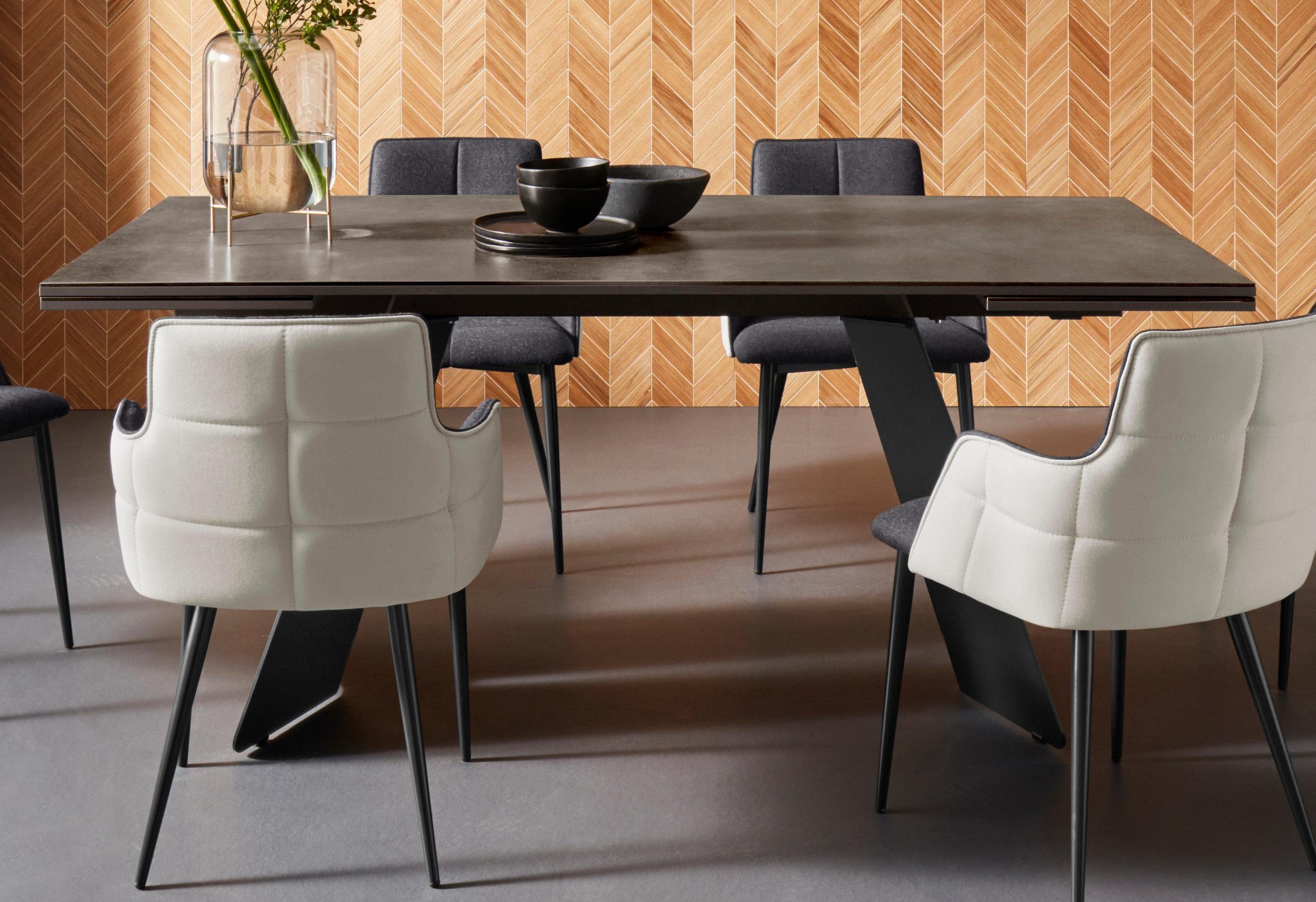 Places of Style Eettafel Koraal Keramieken tafelblad, met uittrekfunctie, uittrekbaar tot 260 cm snel online |