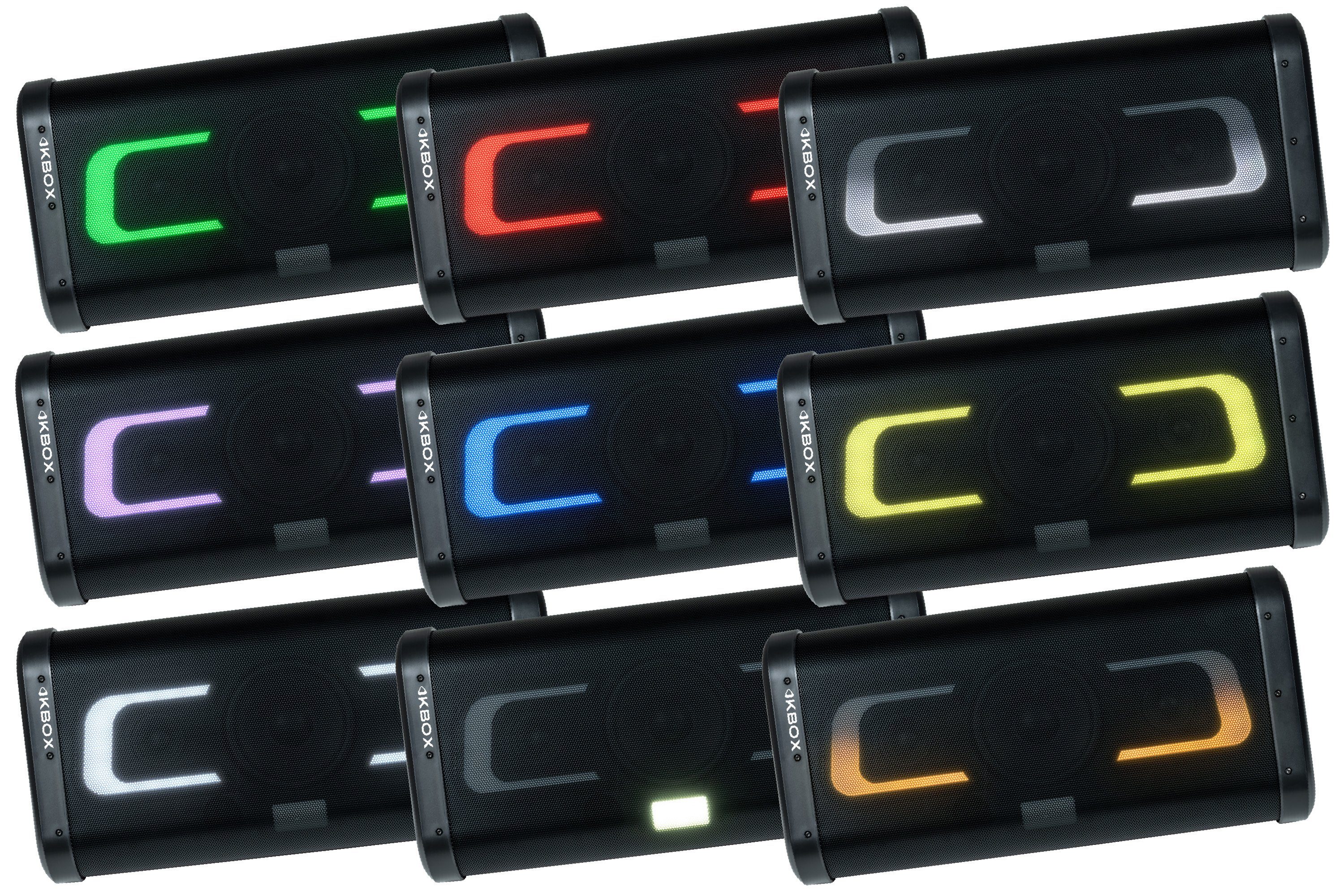 BigBen Party-luidspreker PARTY Kbox IP AU387056 met lichteffecten, draadloos, inclusief 2 microfoons