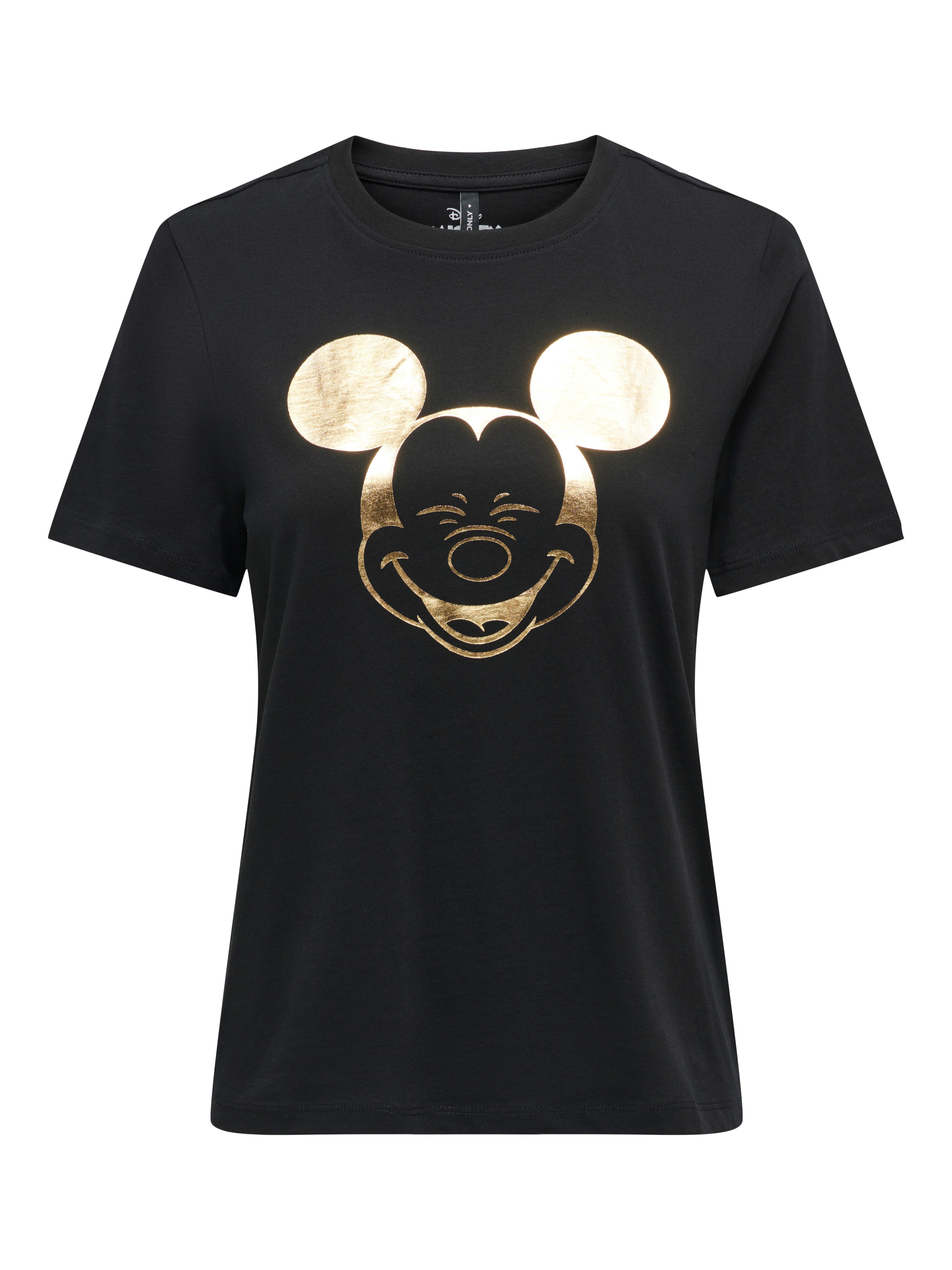 Only Shirt met korte mouwen ONLMICKEY S/S FOIL TOP CS JRS