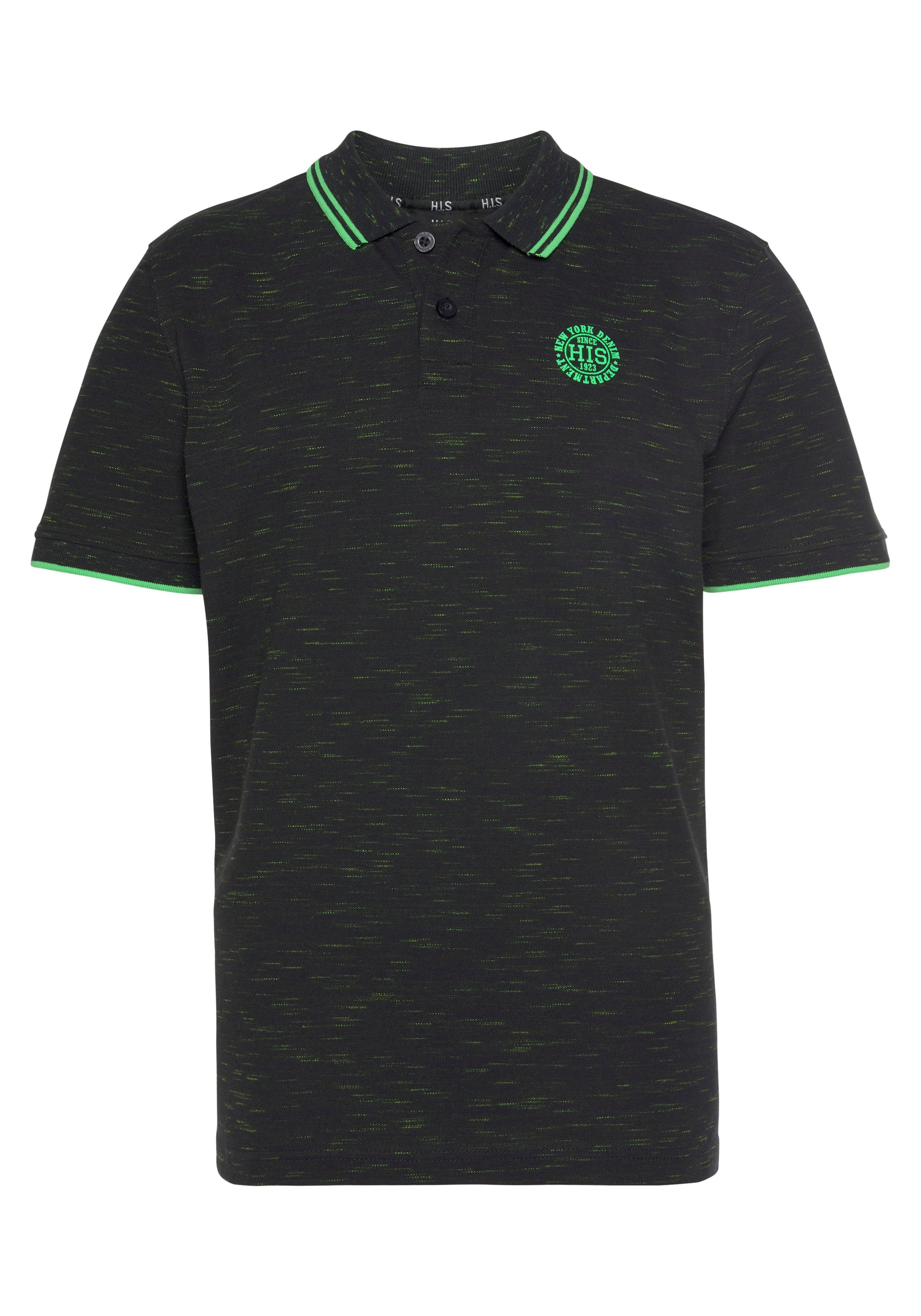 H.I.S Poloshirt korte mouwen, smal gesneden, met polokraag