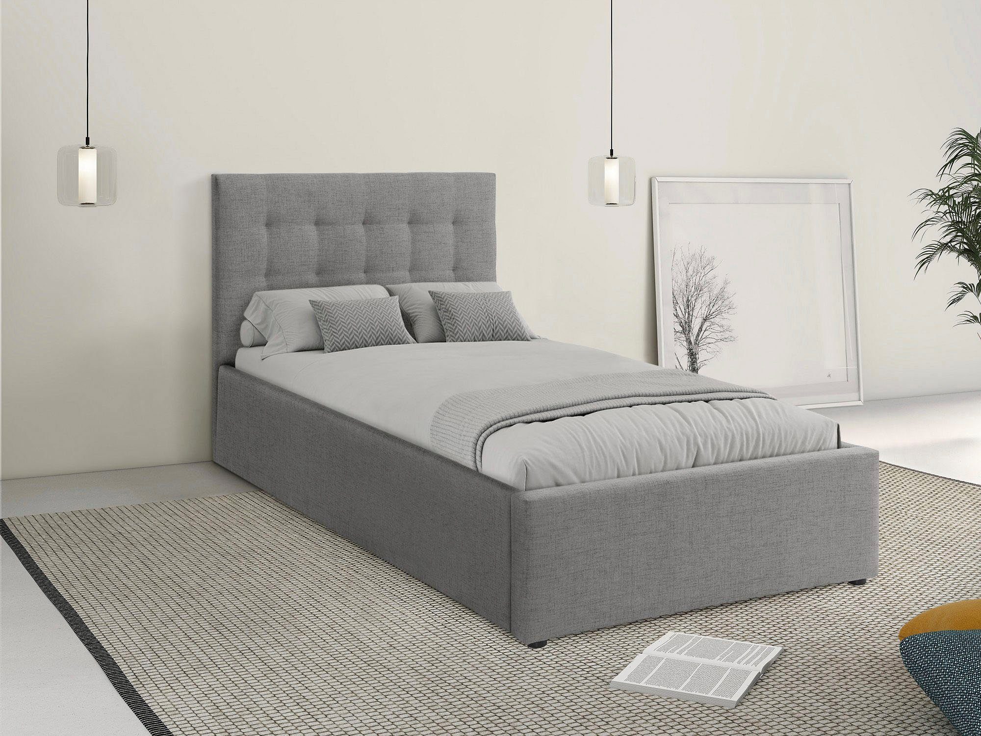 Home affaire Tienerkamerset Hamar-Binz Gestoffeerd bed en kledingkast (set, 2-delig)