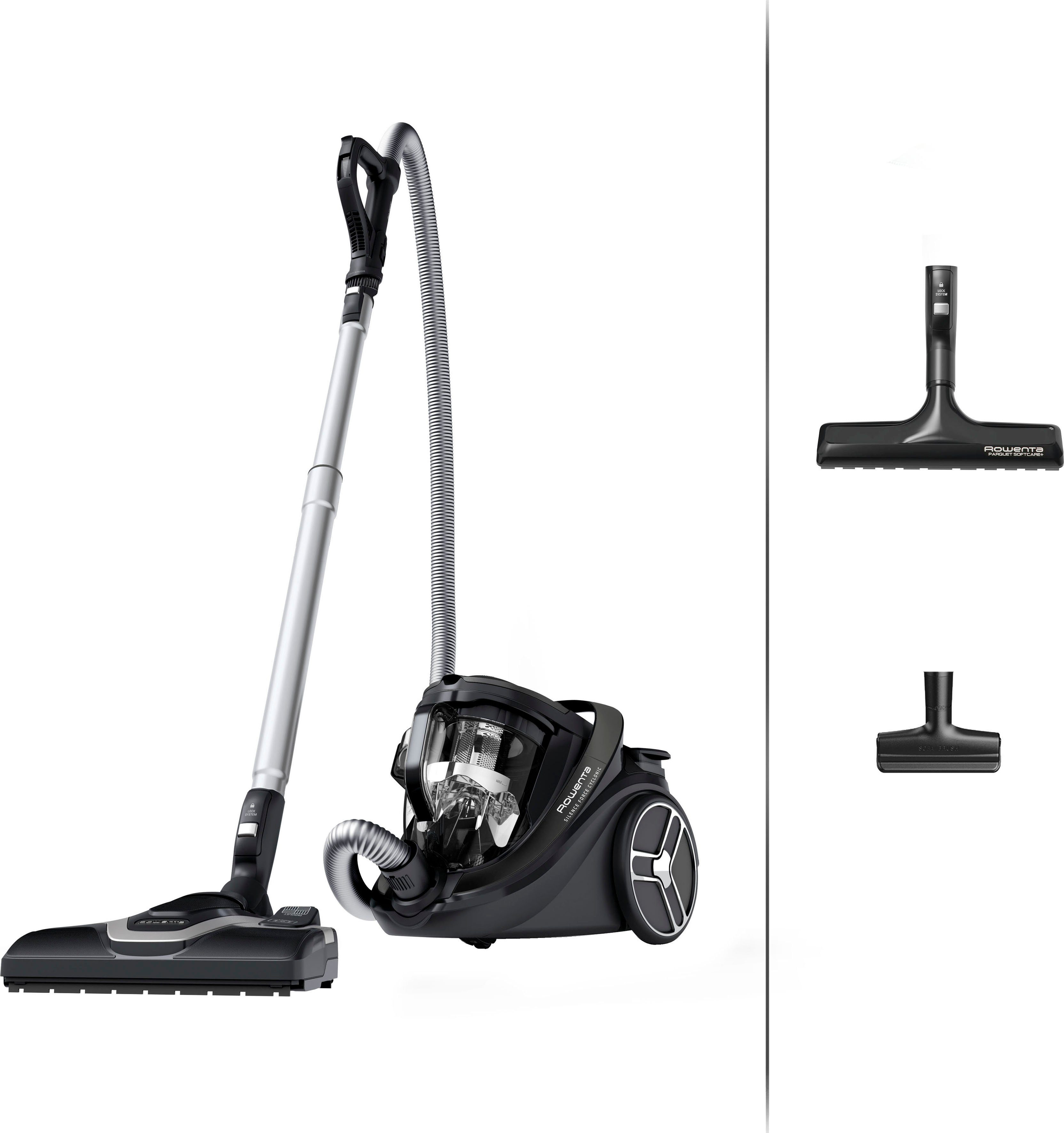 Rowenta Stofzuiger RO7935 Silence Force Cyclonic Parkett met slechts 59 db(a), 12 m actieradius, inhoud stofreservoir 2,5 liter stofzuigers zonder