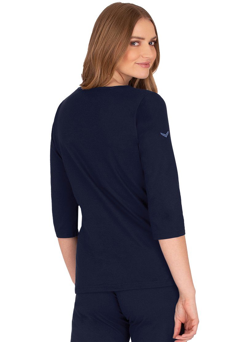 Trigema T-shirt TRIGEMA Shirt met 3/4-mouw van biokatoen (1-delig)