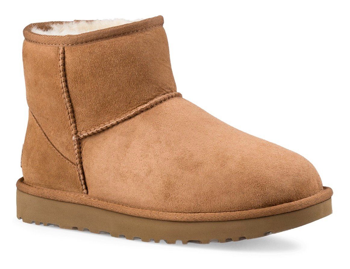 UGG Winterlaarzen Classic Mini 2 snowboots, winterlaarzen, instaplaarzen met lamsvacht, smalle breedte