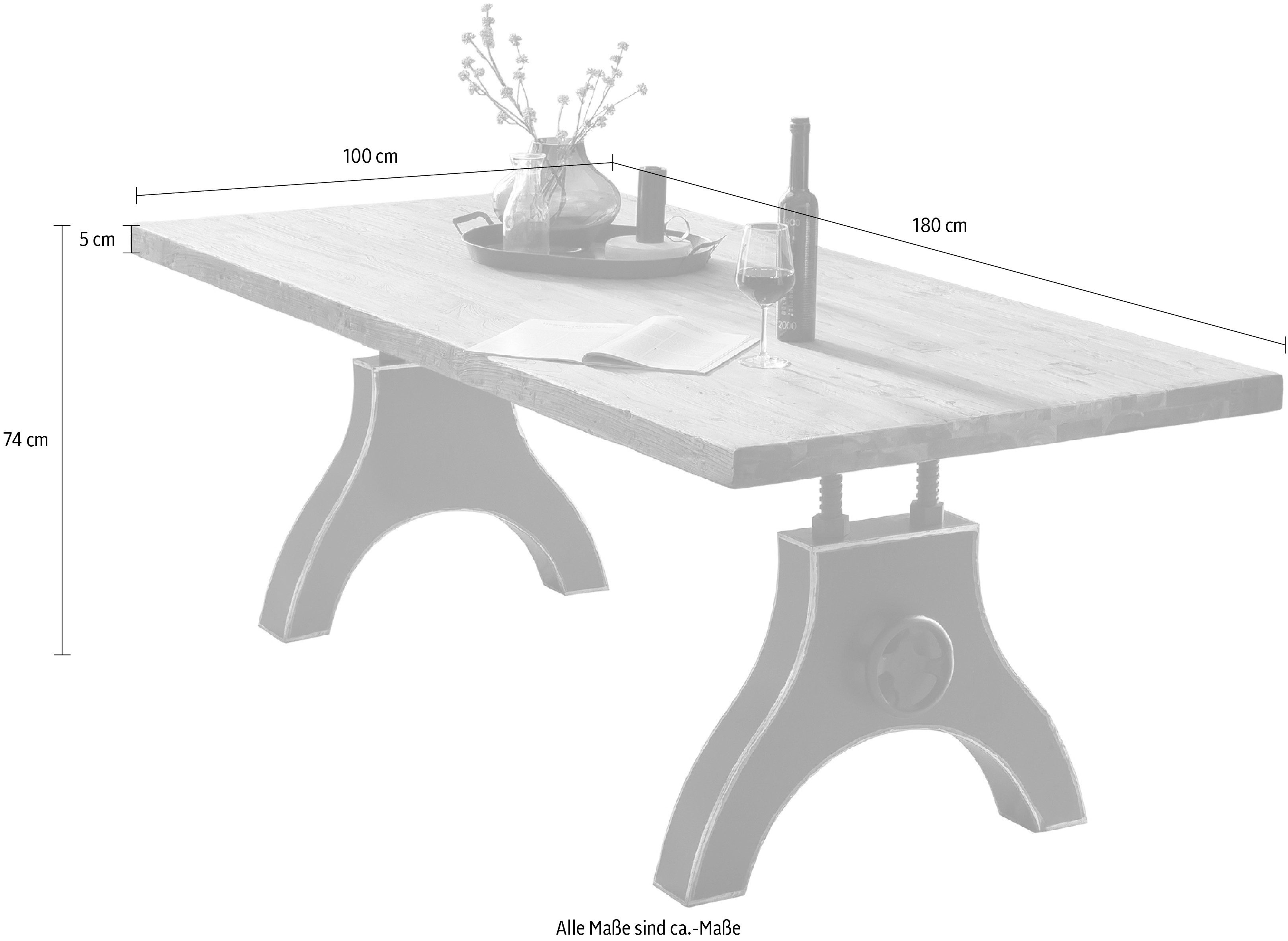 SIT Eettafel met breukrand aan de korte zijden