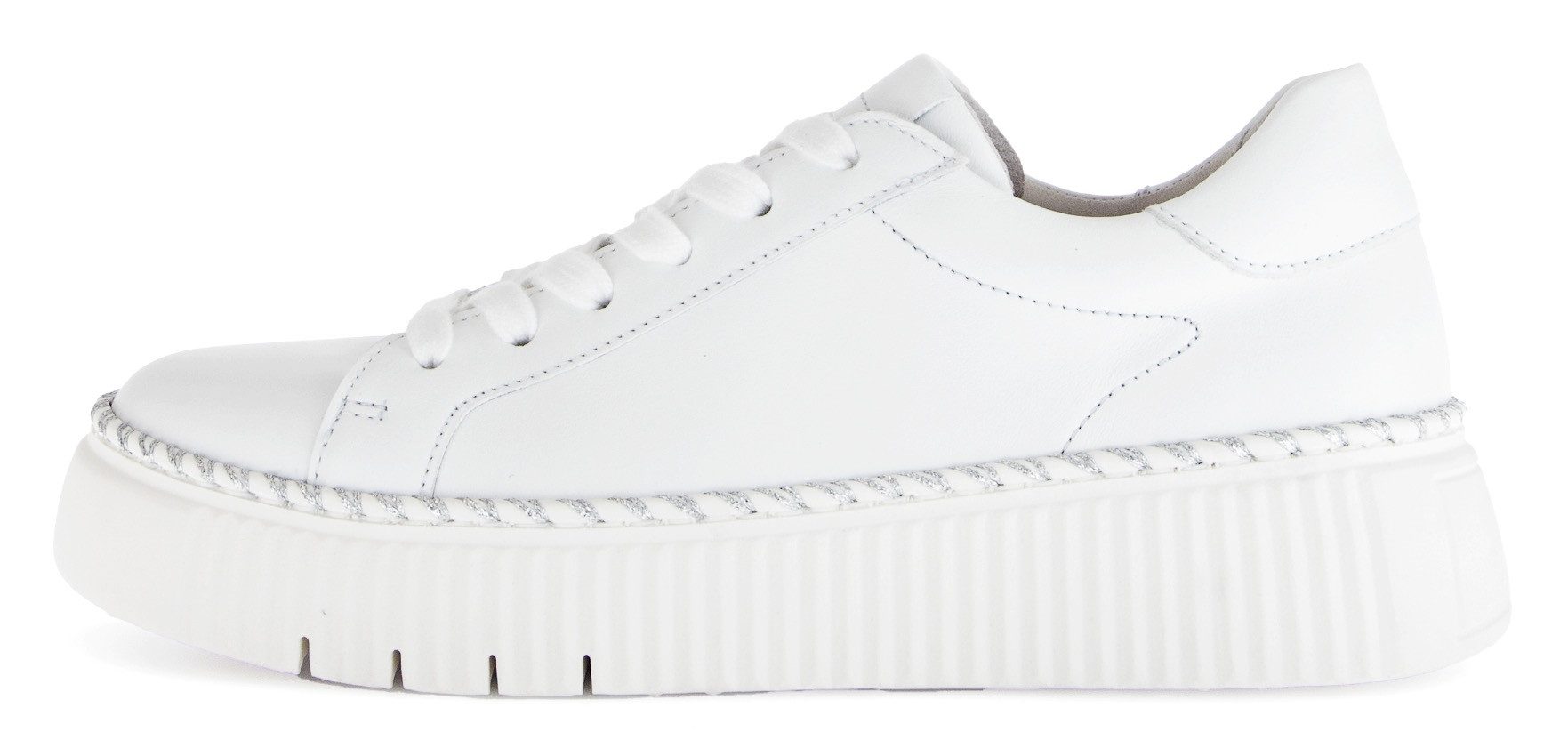 Gabor Plateausneakers , vrijetijdsschoen, lage schoen, veterschoen met contrast-raamnaad