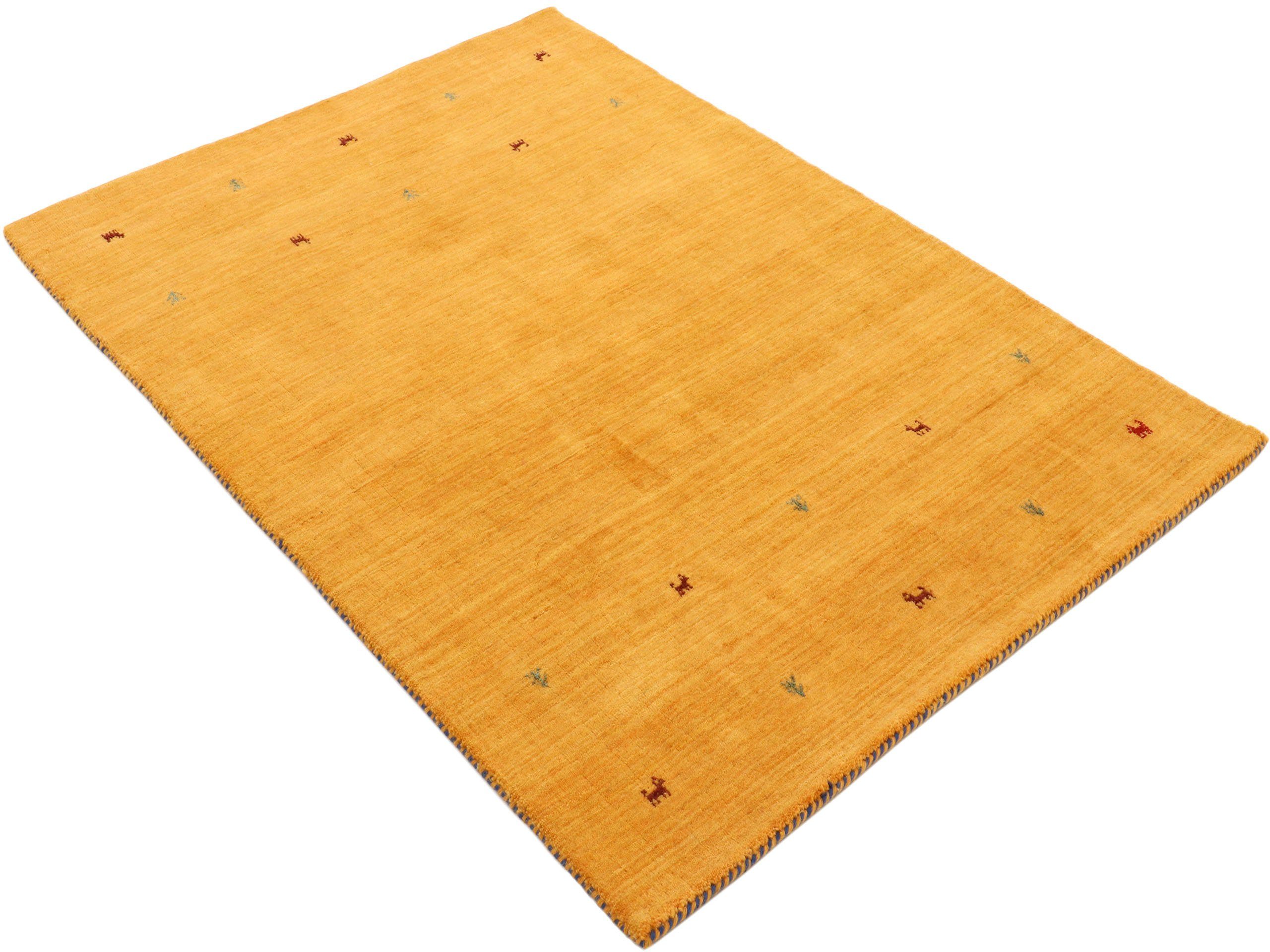 carpetfine Wollen kleed Gabbeh Uni, ook als loper verkrijgbaar