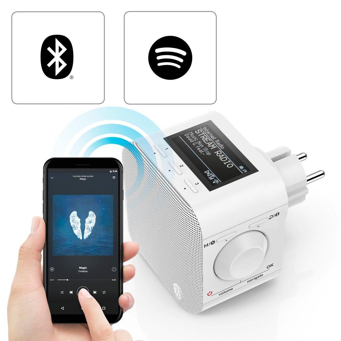 Hama Digitale radio (DAB+) Internetradio digitale radio m. stekker wifi/bluetooth/DAB+Spotify+app