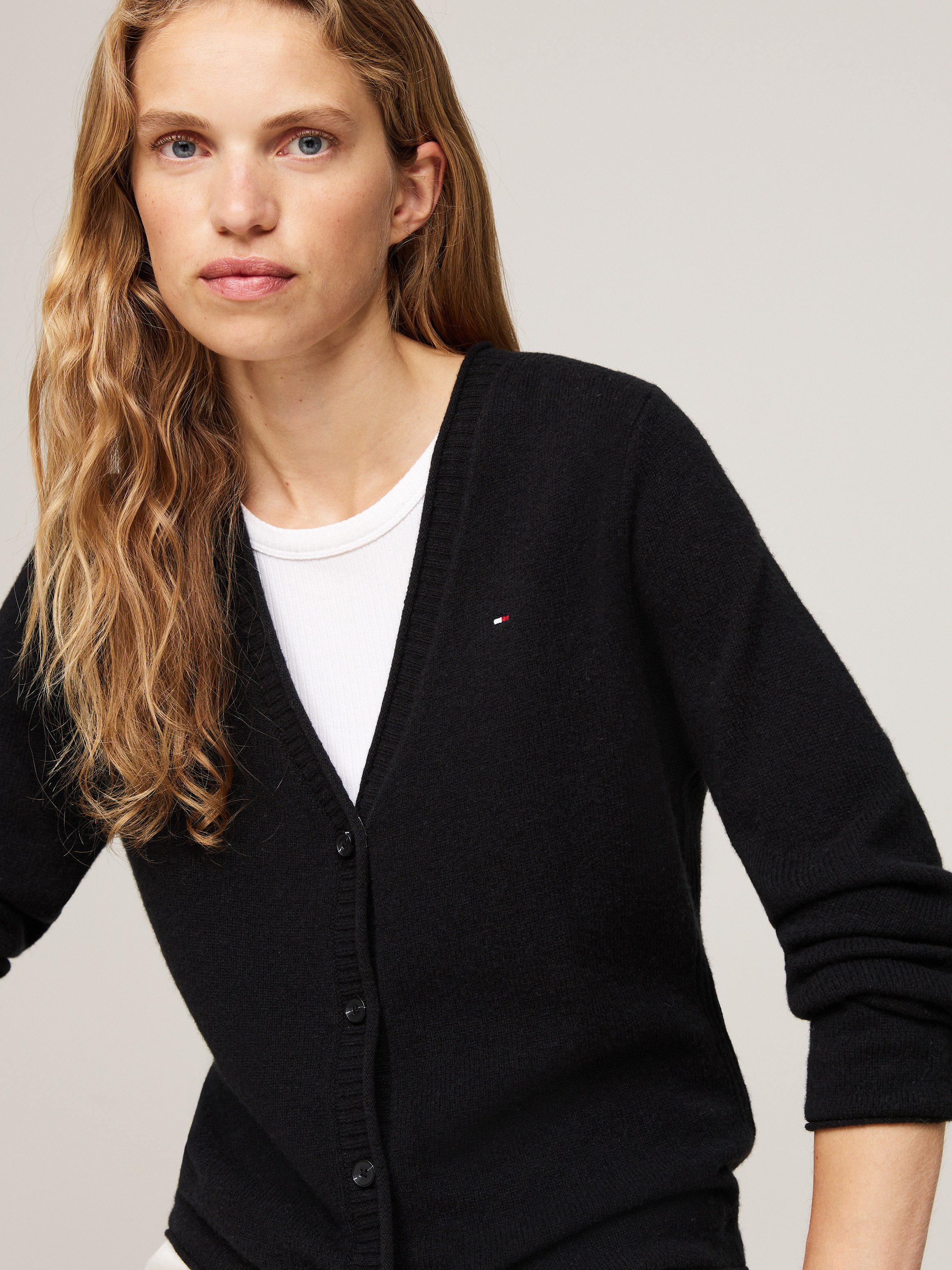 Tommy Hilfiger Vest SOFT WOOL V-NK CARDIGAN