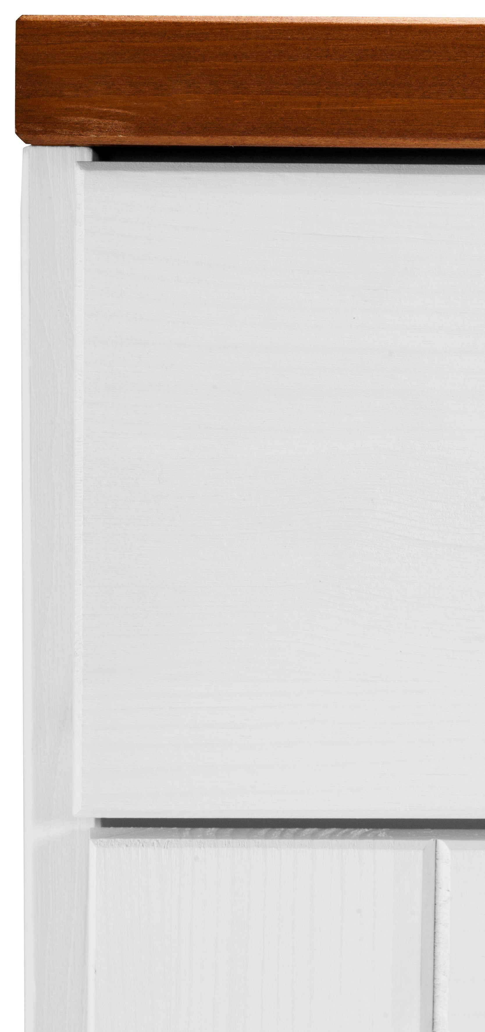 Home affaire Onderkast Oslo 150 cm breed, 3 deuren, 3 laden, van massief grenen, metalen grepen