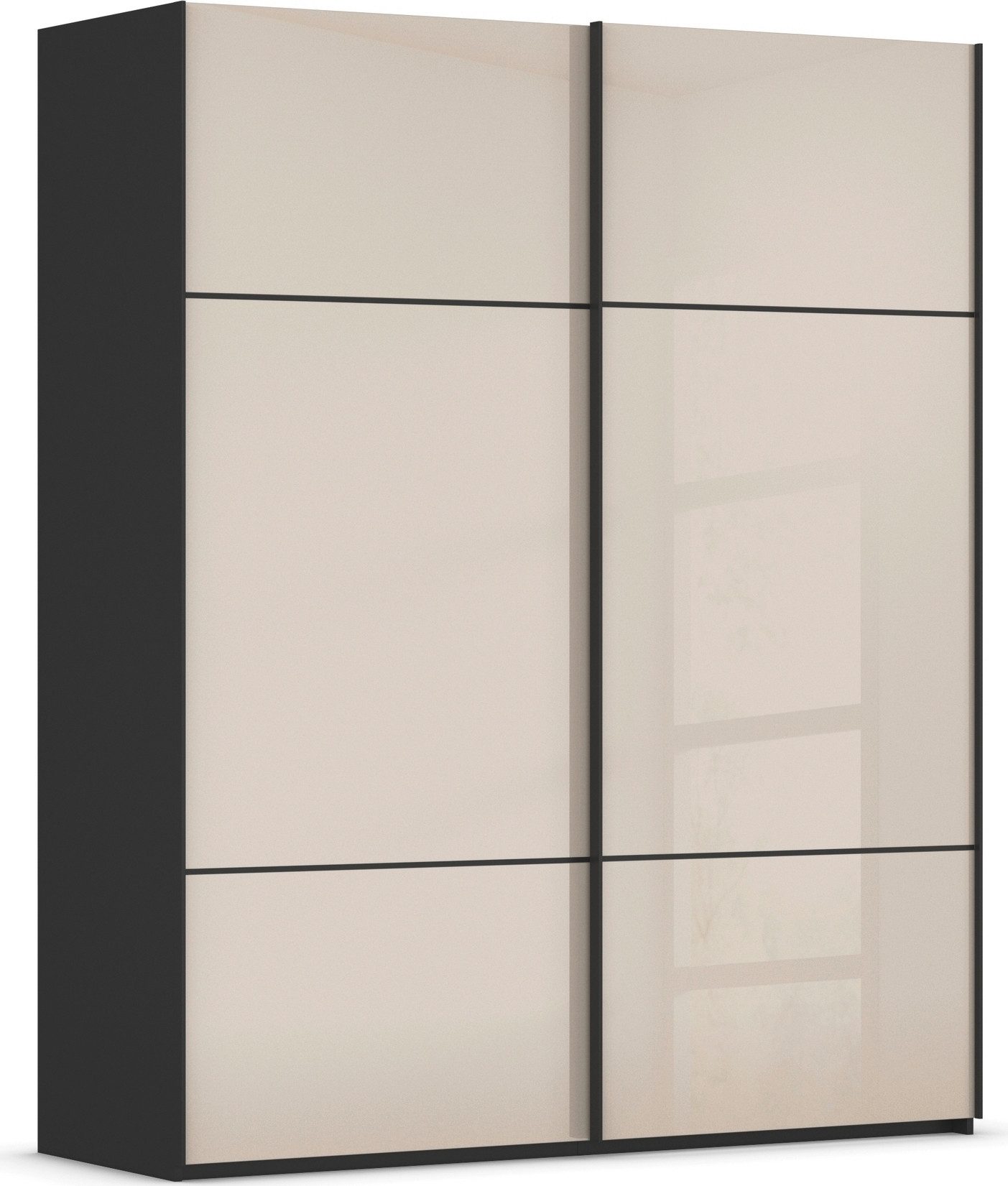 rauch Schuifdeurkast Kledingkast kast garderobe slaapkamerkast SCALE-TRIO edel drievoudig front met 2 sierlijsten glasfront made in germany