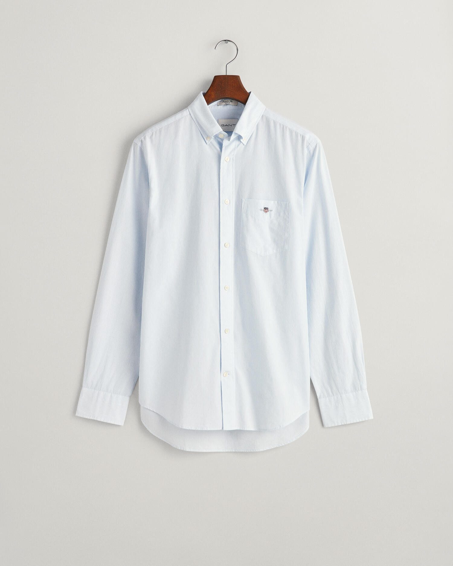 Gant Overhemd met lange mouwen REG POPLIN BANKER SHIRT Banker Stripe popeline, lichte katoen