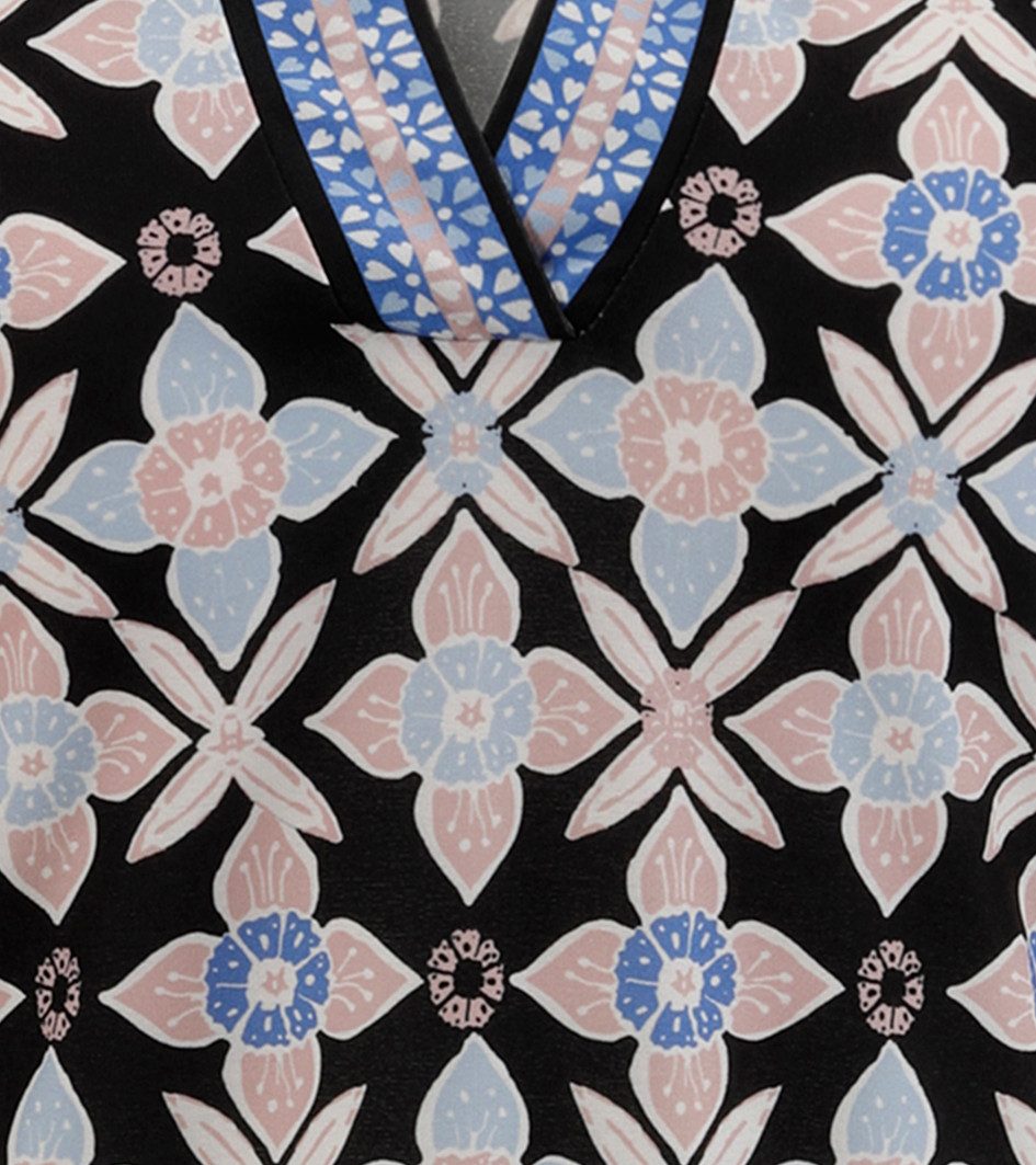 Aniston SELECTED Jerseyjurk met speelse bloemetjesrand - nieuwe collectie