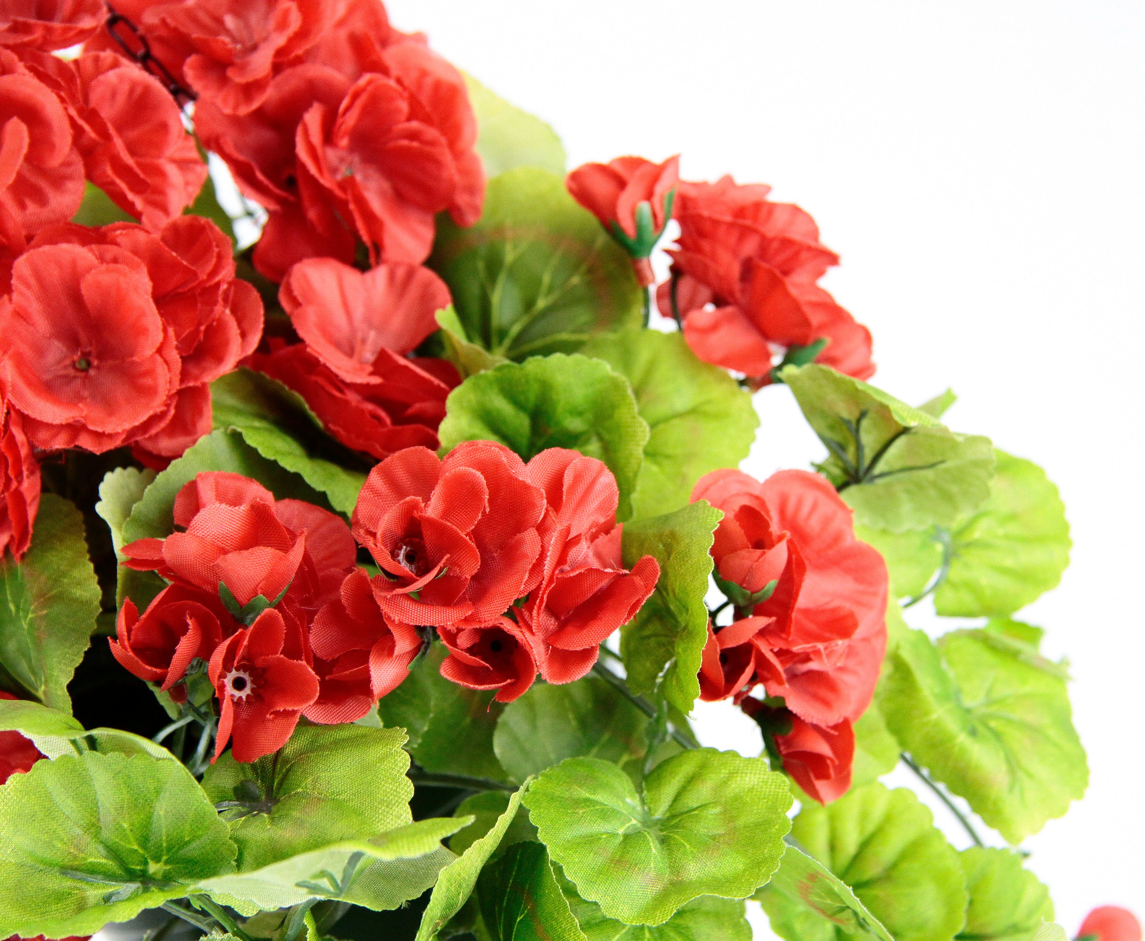 my home Kunstbloem Geranium In pot, met plantenhanger, kunstgeraniums (1 stuk)