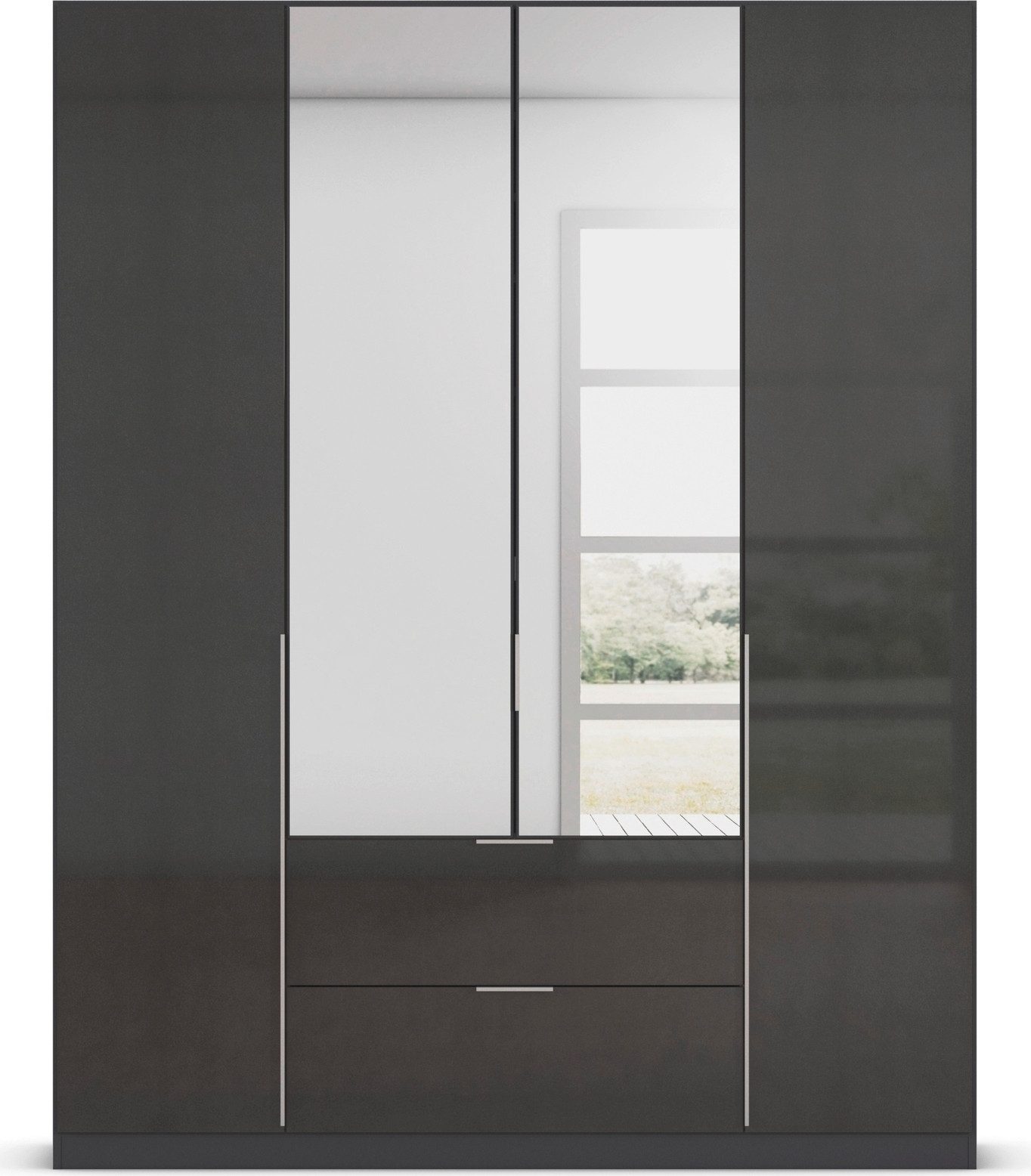 rauch Draaideurkast Kledingkast kast garderobe AGORDO met decor- of hoogglansfront