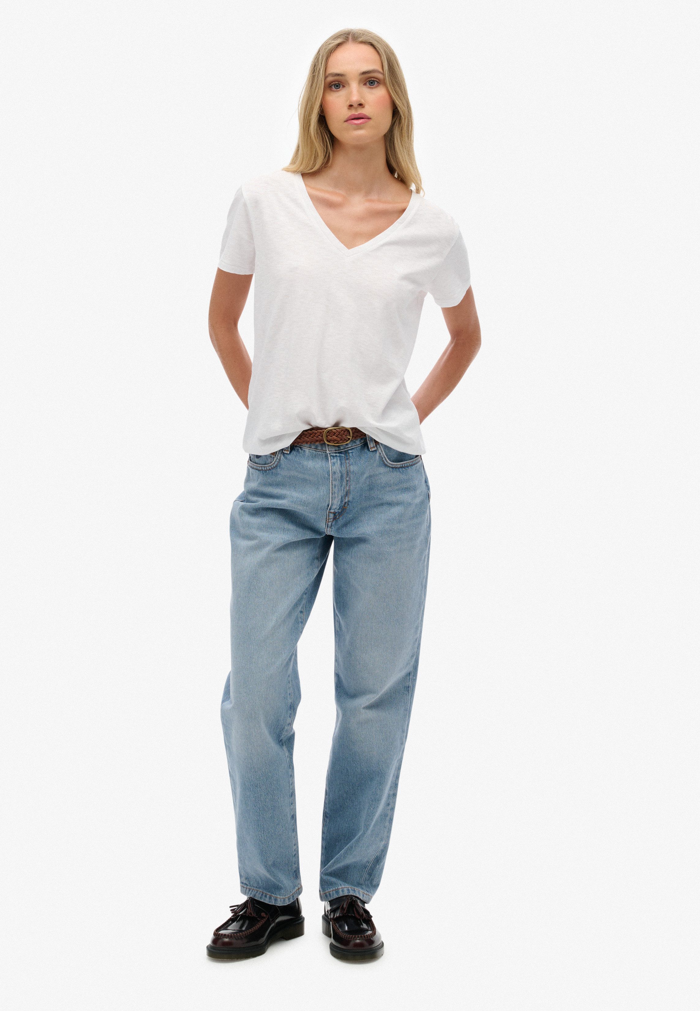 Superdry T-shirt STUDIOS SLUB EMB VEE TEE