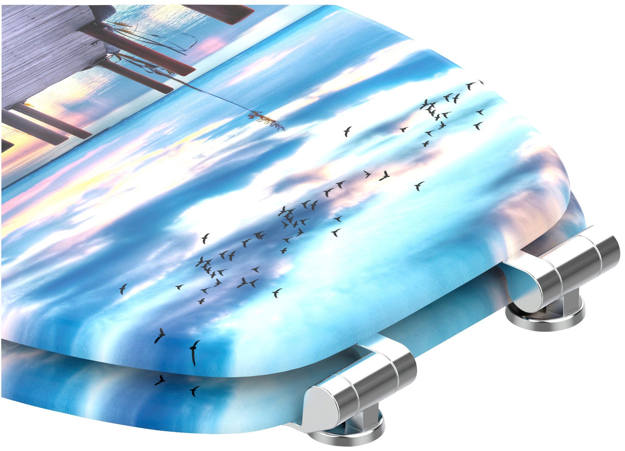 Sanilo Toiletzitting Sunset met softclosemechanisme, bxl: 37,7x 42,0 - 47,0 cm