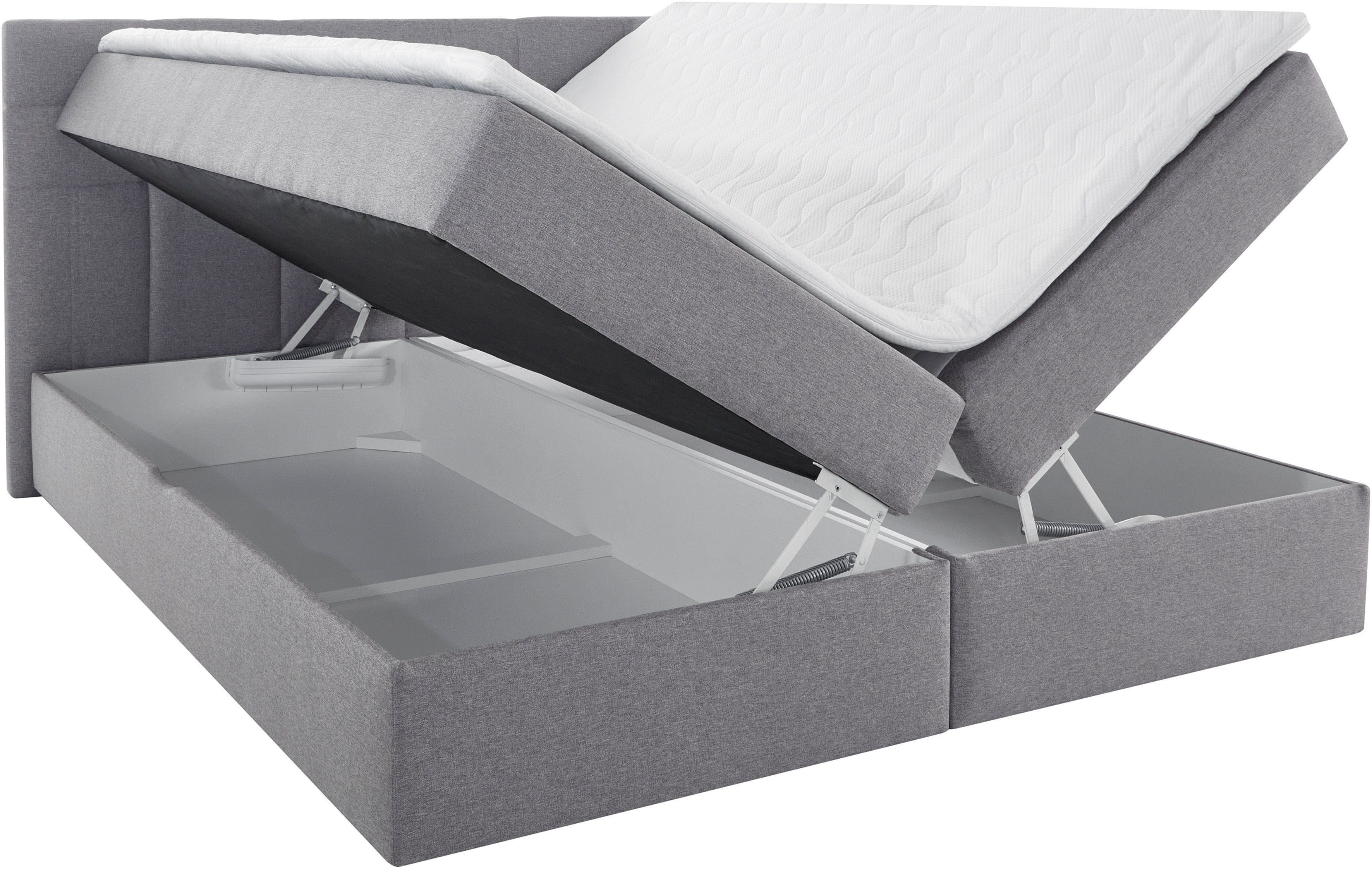 INOSIGN Boxspring OVALO optioneel met bedbox, verkrijgbaar in h2, h3 & h4