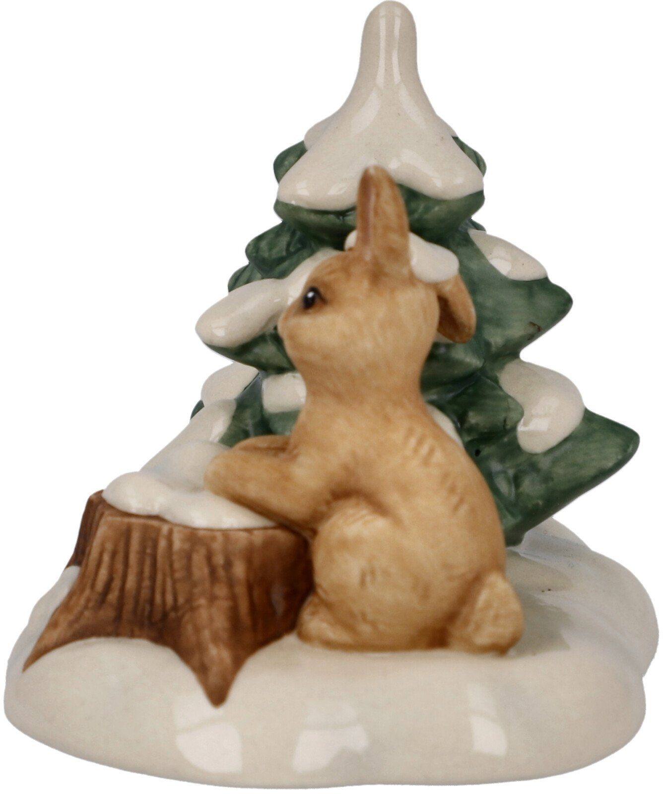 Goebel Verzamelfiguur Winters bos, kerstversiering Steengoed, figuur - Schattig konijntje
