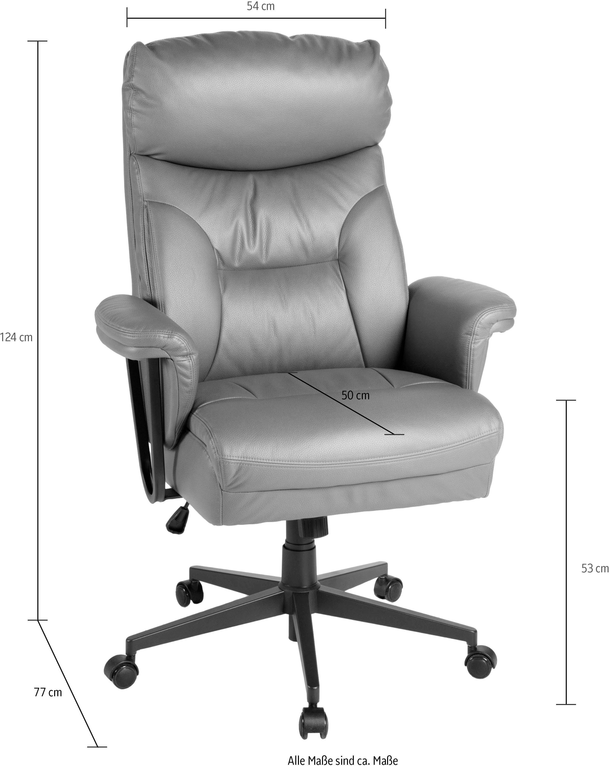 Duo Collection Bureaustoel Tiago XXL Belastbaar tot 150 kg, pocketveren kern in de zitting