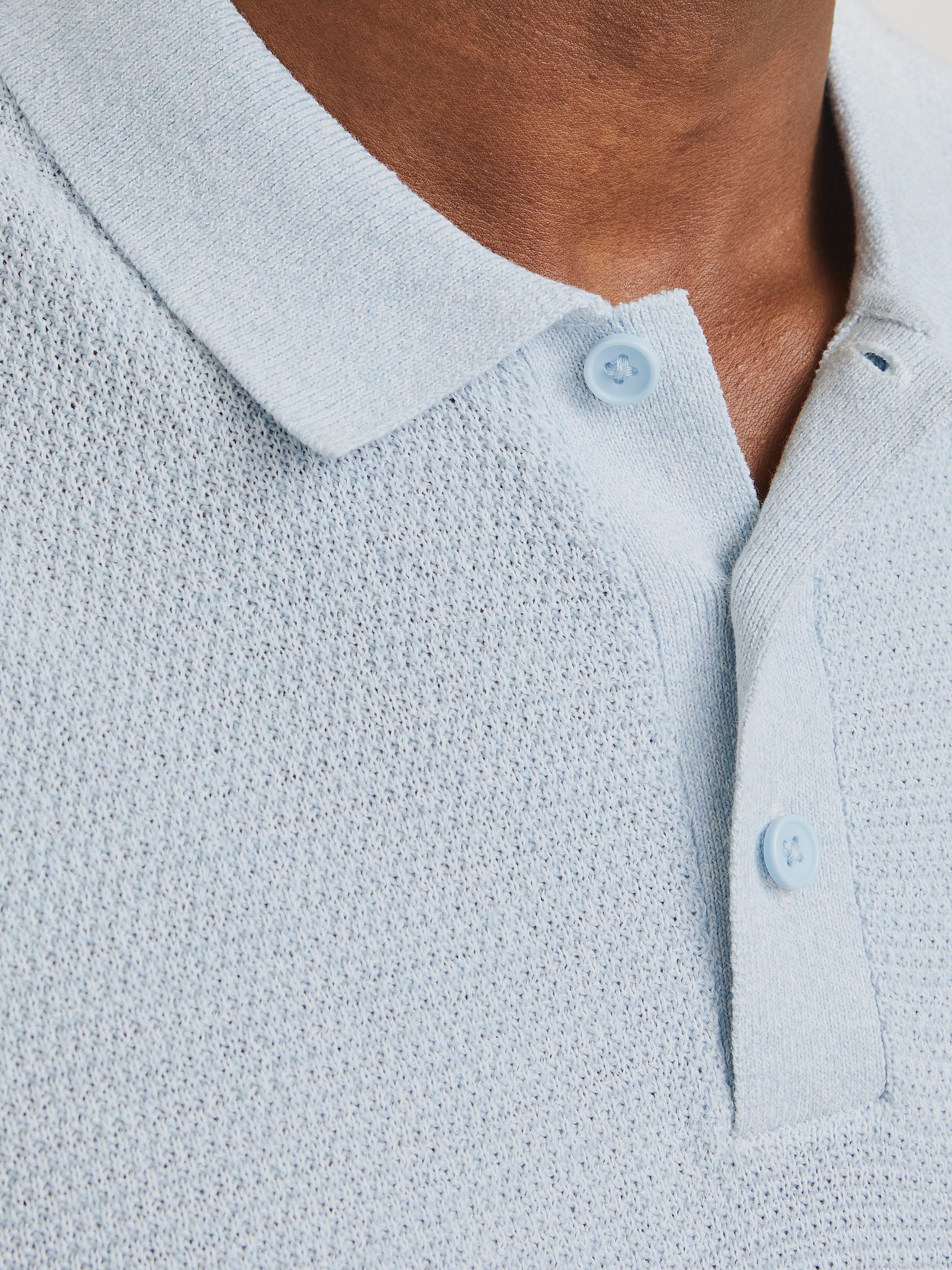 Jack & Jones Trui met korte mouwen JJEGEORGE KNIT POLO SS SN