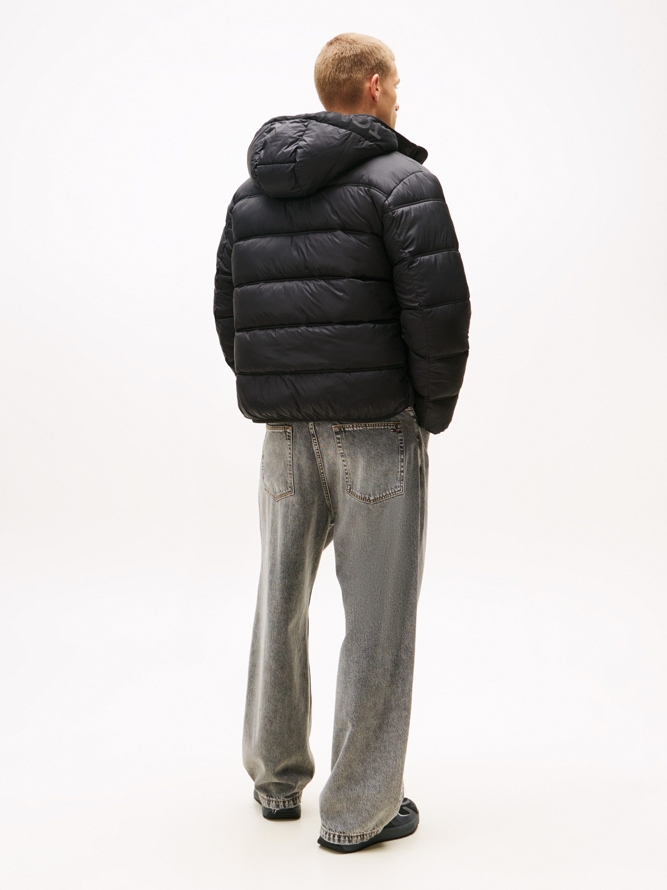 TOMMY JEANS Gewatteerde jas HOODED LOGO PUFFER