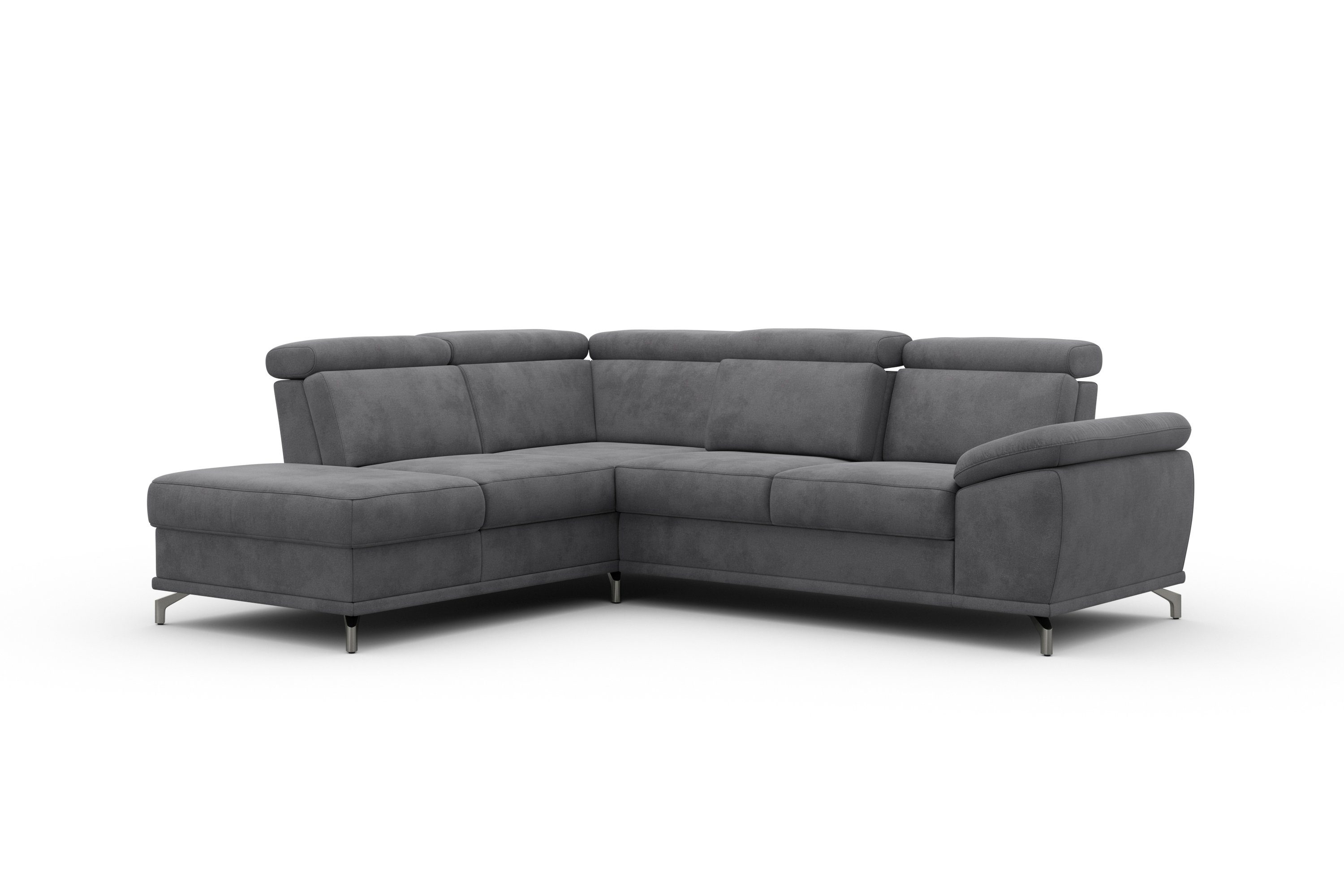 sit&more Hoekbank Cabrio L-vorm, met zitdiepteverstelling, arm- en hoofdsteunverstelling
