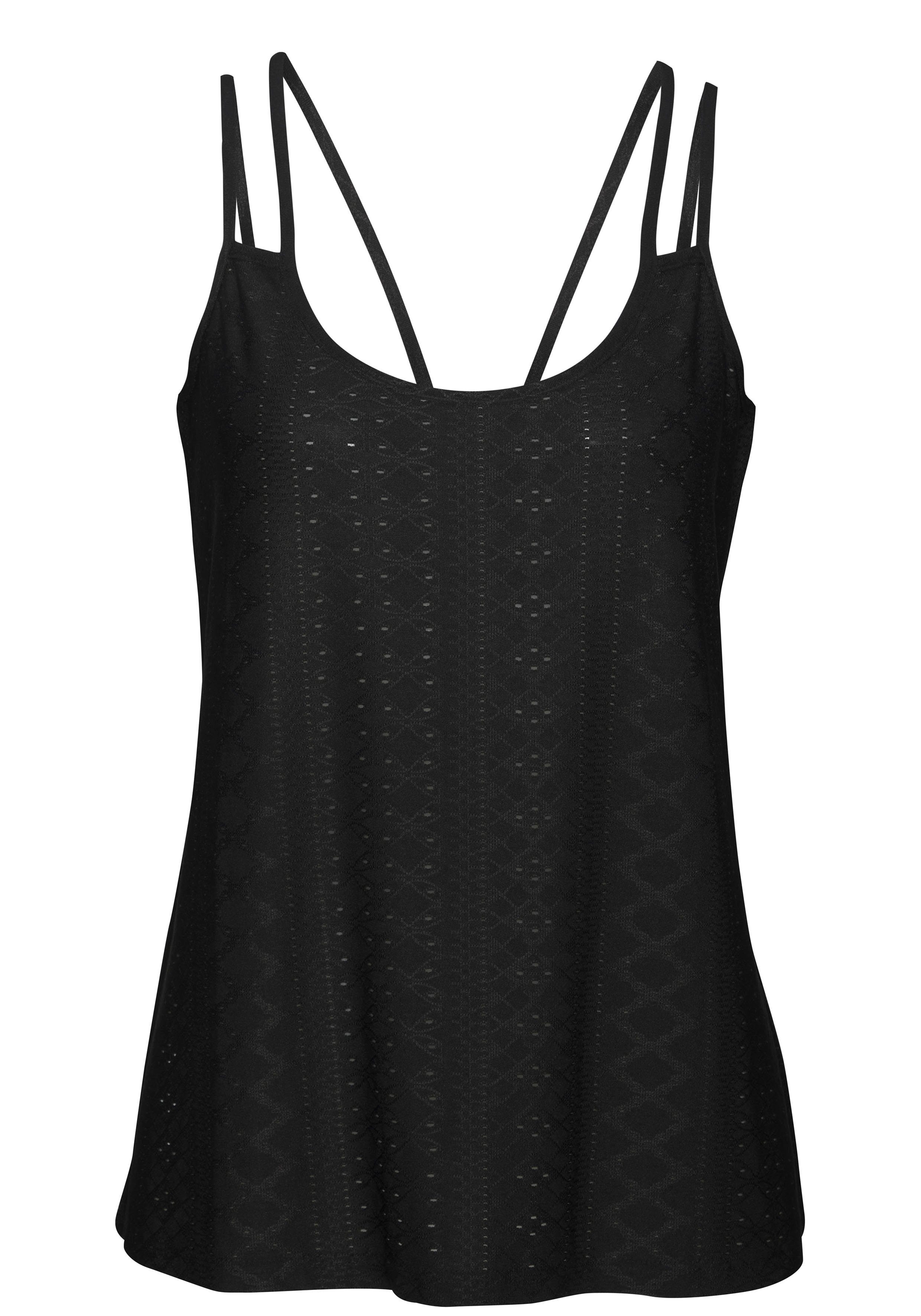Vivance Top met spaghettibandjes Met broderie anglaise in een gemakkelijk te onderhouden kwaliteit (2-delig, Set van 2)