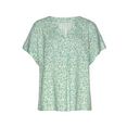 vivance blouse met korte mouwen met bloemenprint groen