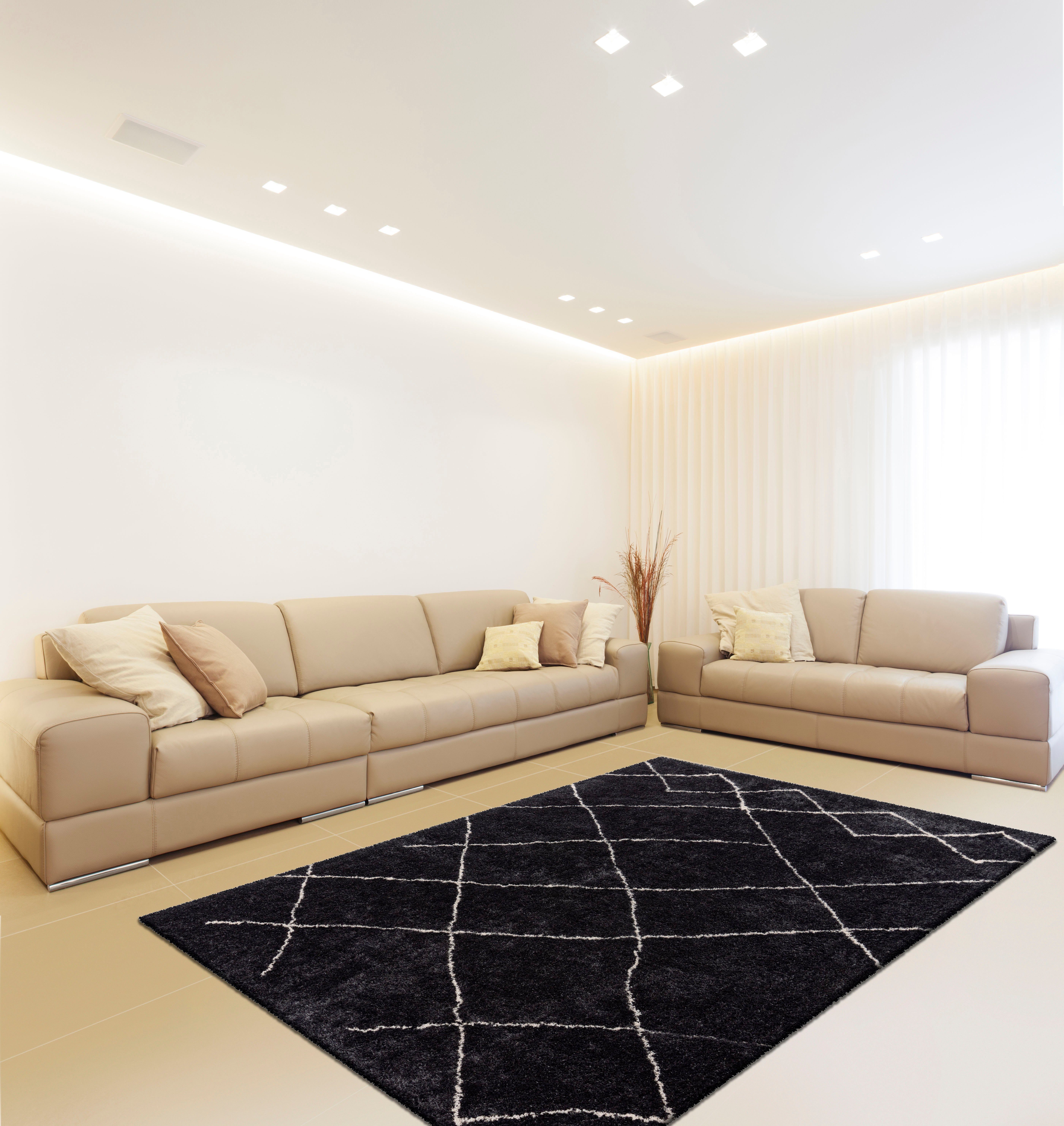 calo-deluxe Hoogpolig vloerkleed Elvar-5000 bijzonder zacht door microvezel, woonkamer