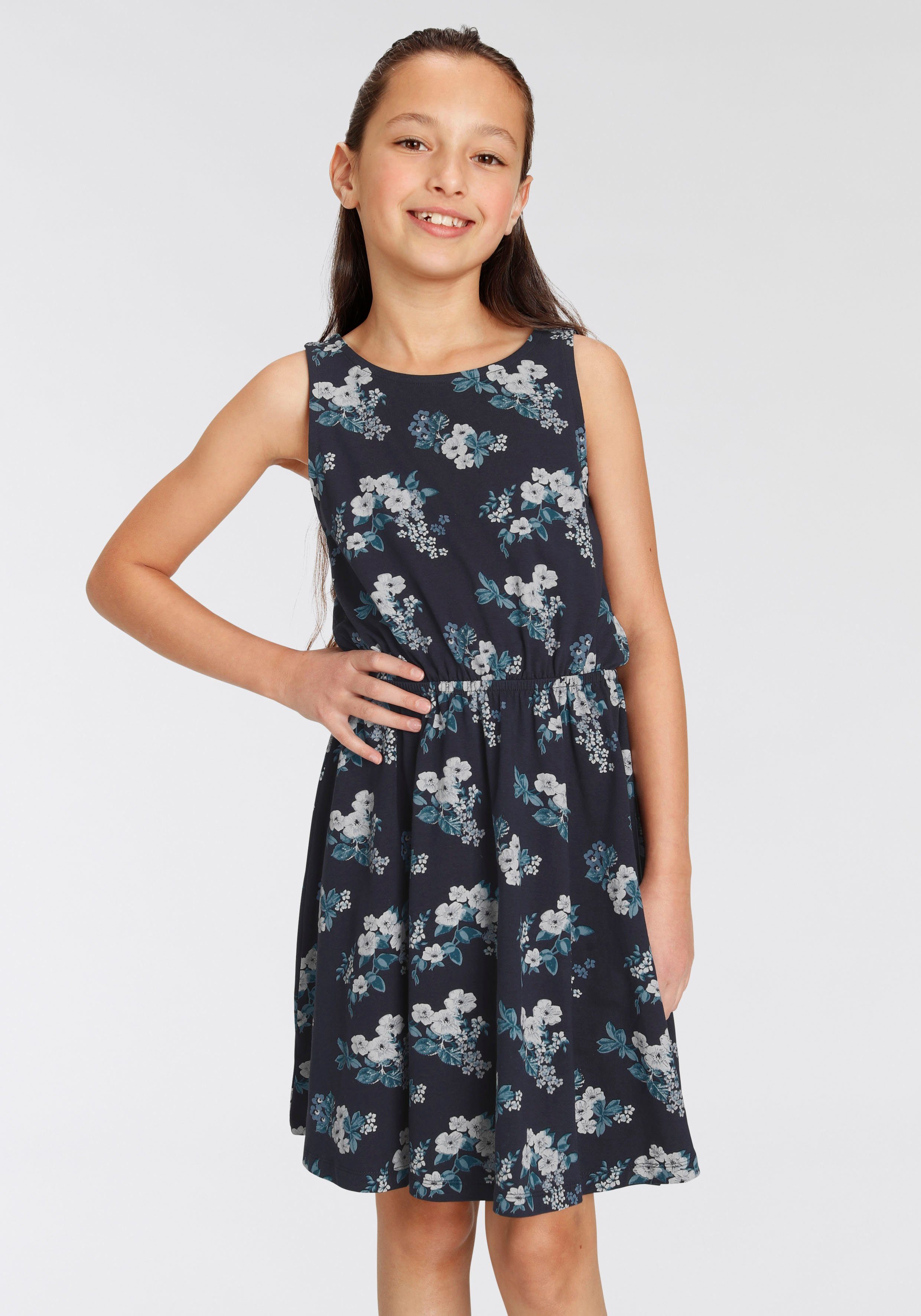 KIDSWORLD Jerseyjurk - Skaterjurk bedrukt met bloemen feestelijke gelegenheden, knie-vrije lengte, modieus, van jersey stof