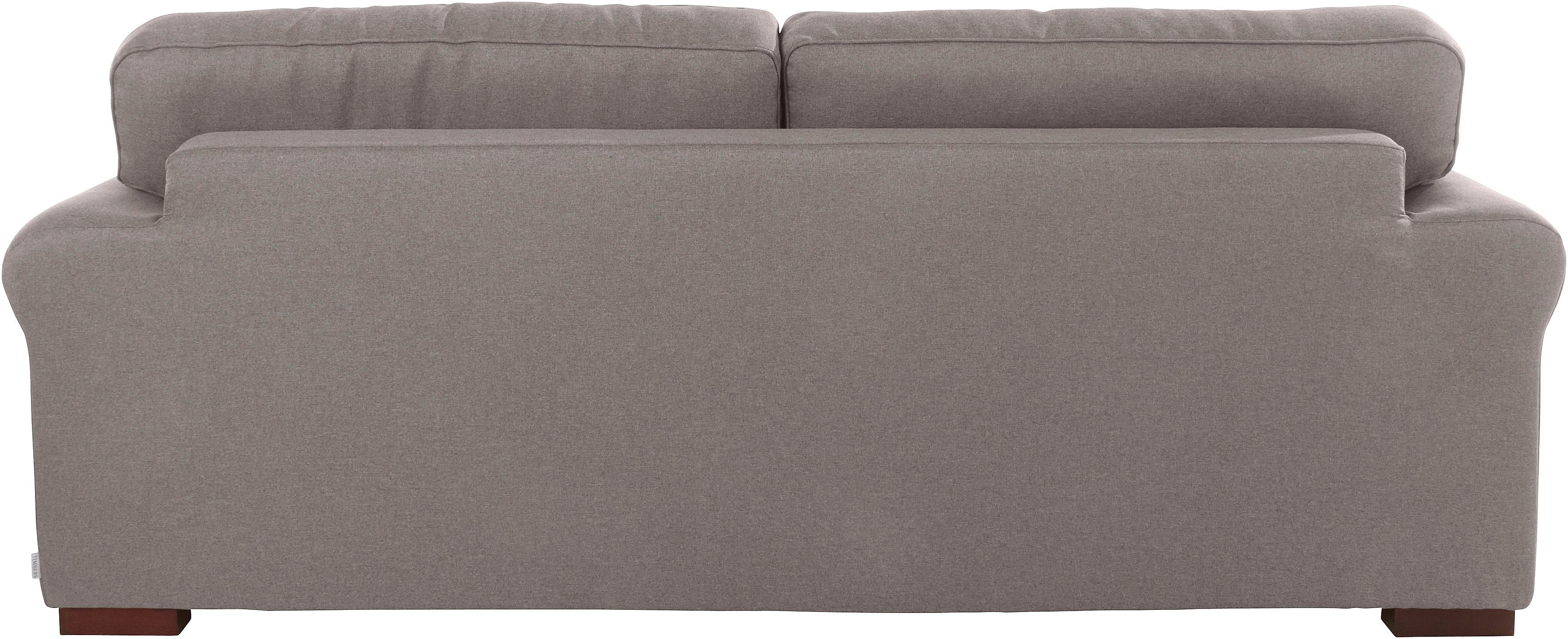 Home affaire 3-zitsbank Broughton zacht zitcomfort, incl. 2 sierkussens, opstaande naad