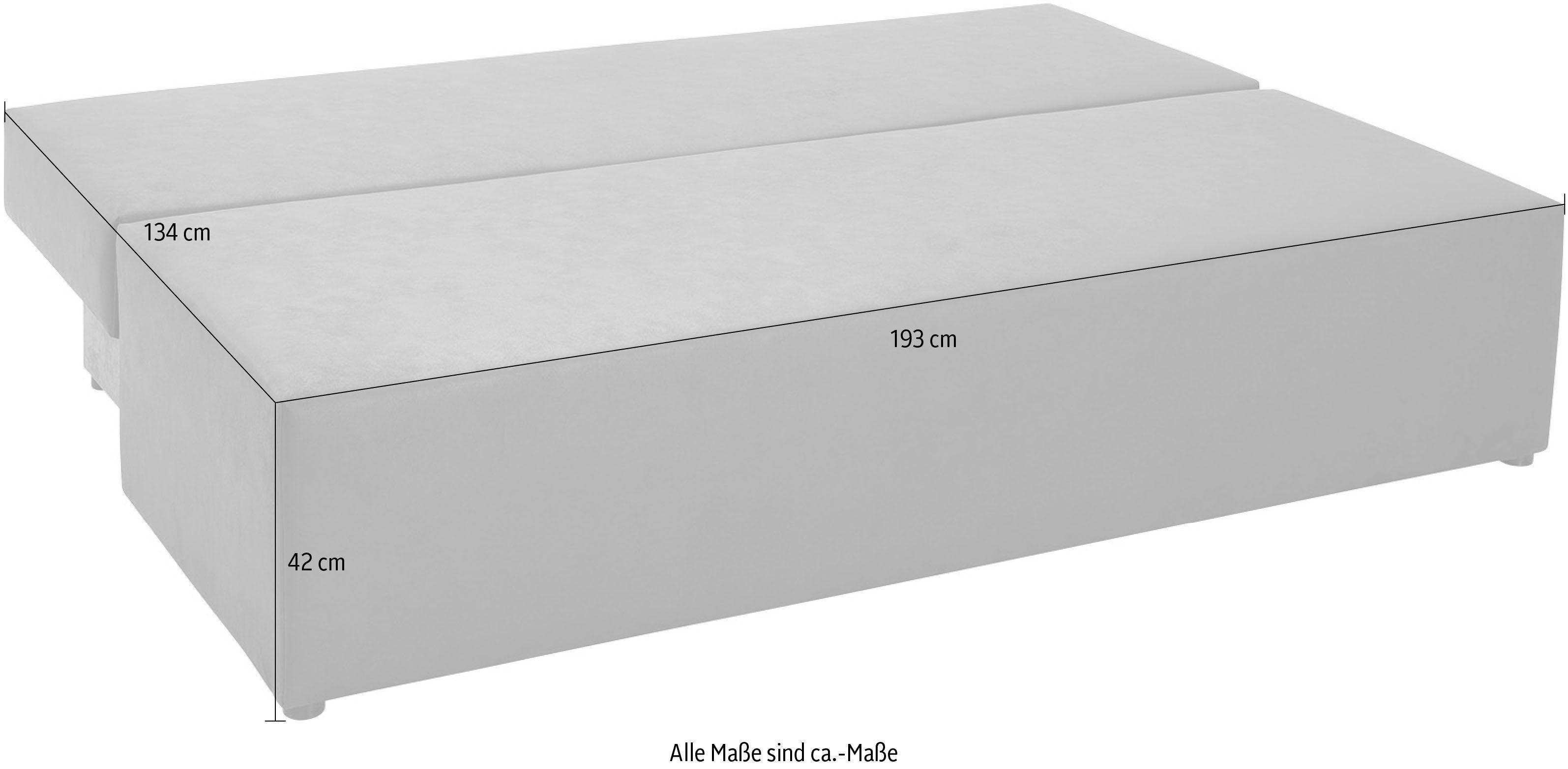 exxpo - sofa fashion Slaapbank Exxpo Tabou Slaapfunctie,bedkist, naar keuze met liftbedfunctie en binnenvering