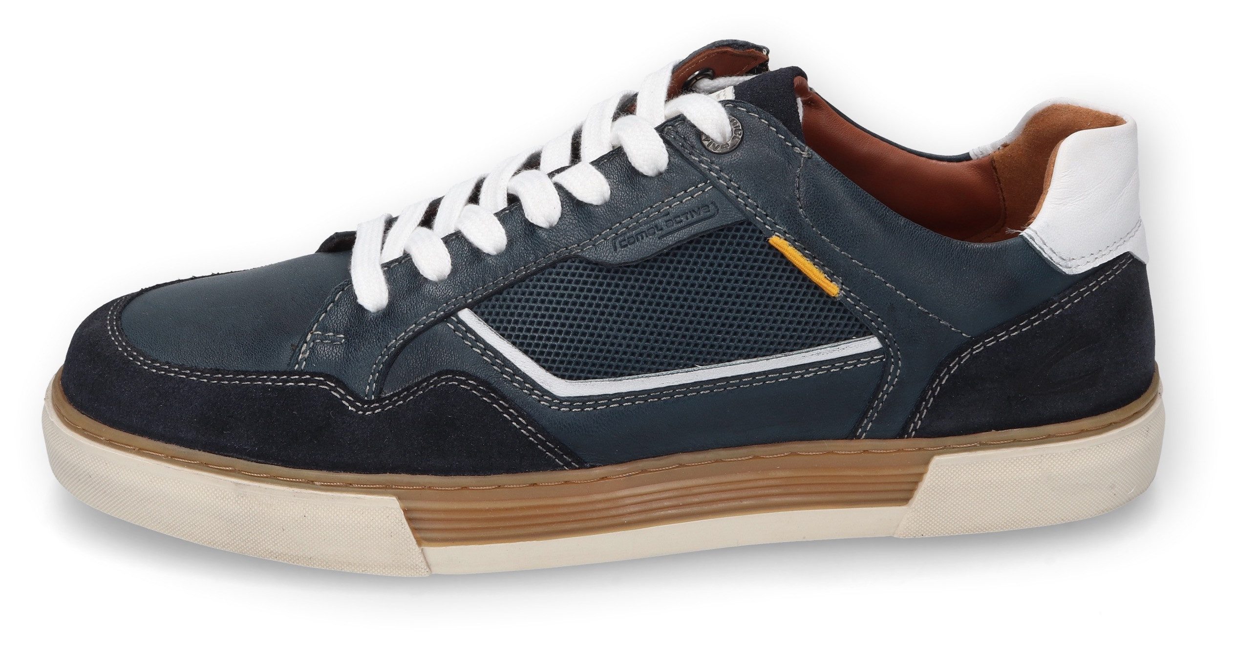 camel active Sneakers , retro sneaker, veterschoen, lage schoen met leren binnenzool
