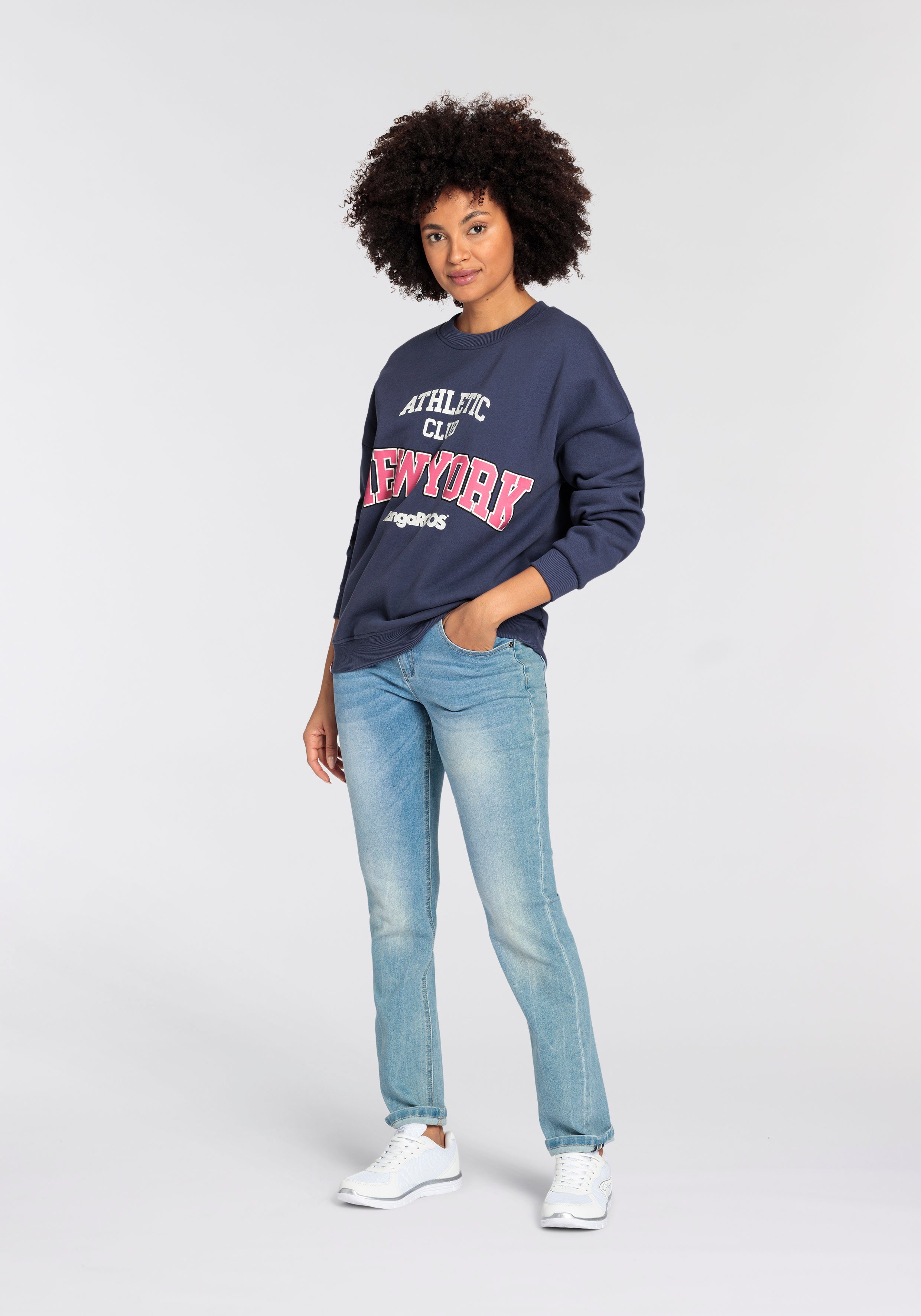 KangaROOS Sweatshirt met groot logo in college-stijl