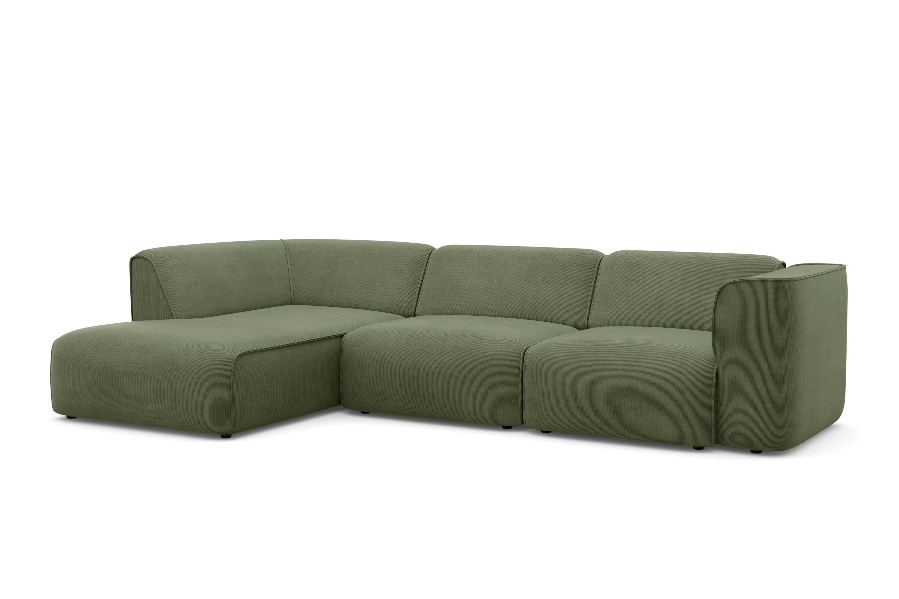 RAUM.ID Hoekbank Merid L-vorm, altijd uitbreidbaar met modules, B/D/H: 295/162/70 cm