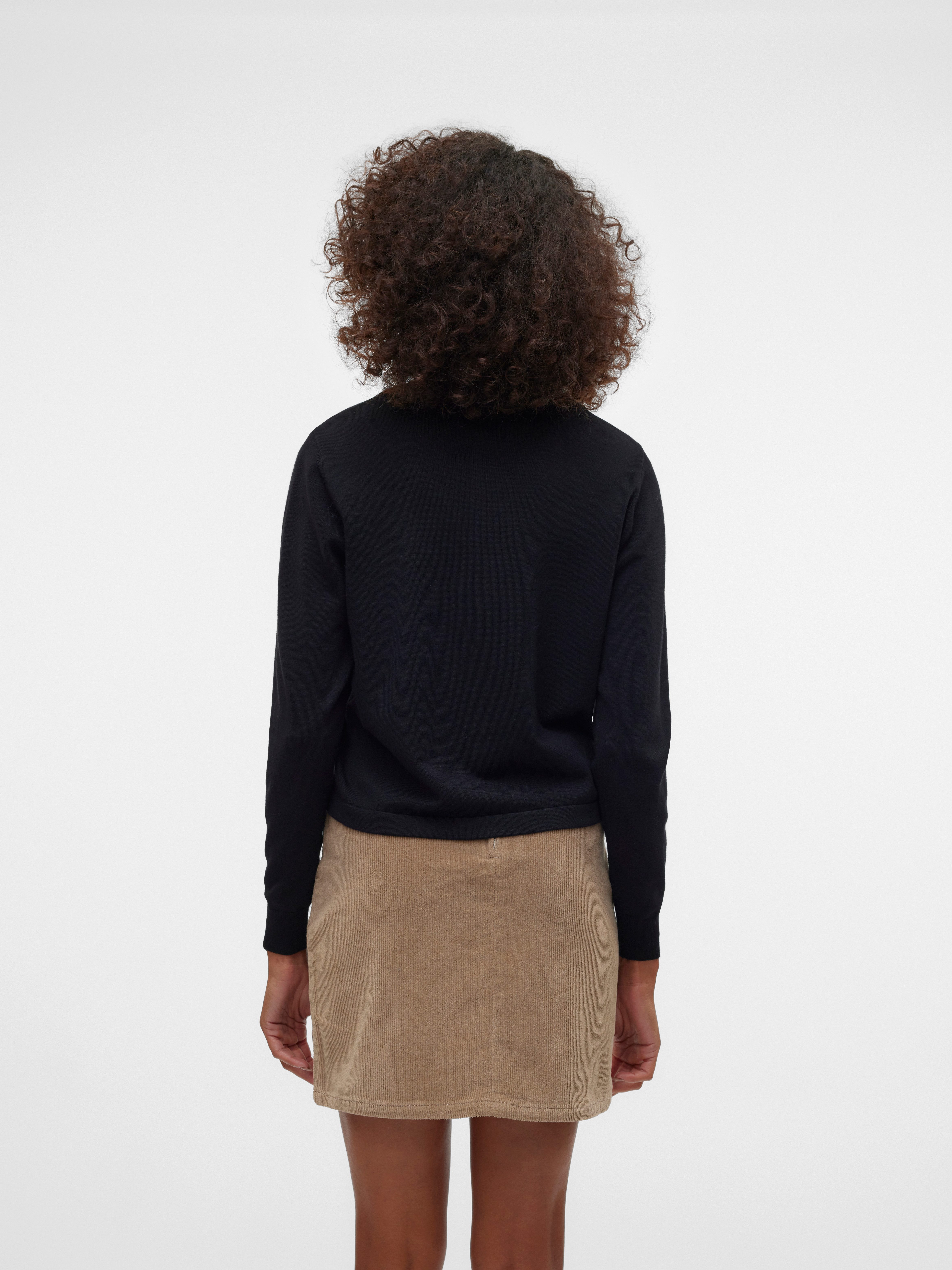 Vero Moda Gebreide trui VMSILJE LS O-NECK SHORT PULLOVER GA NOOS