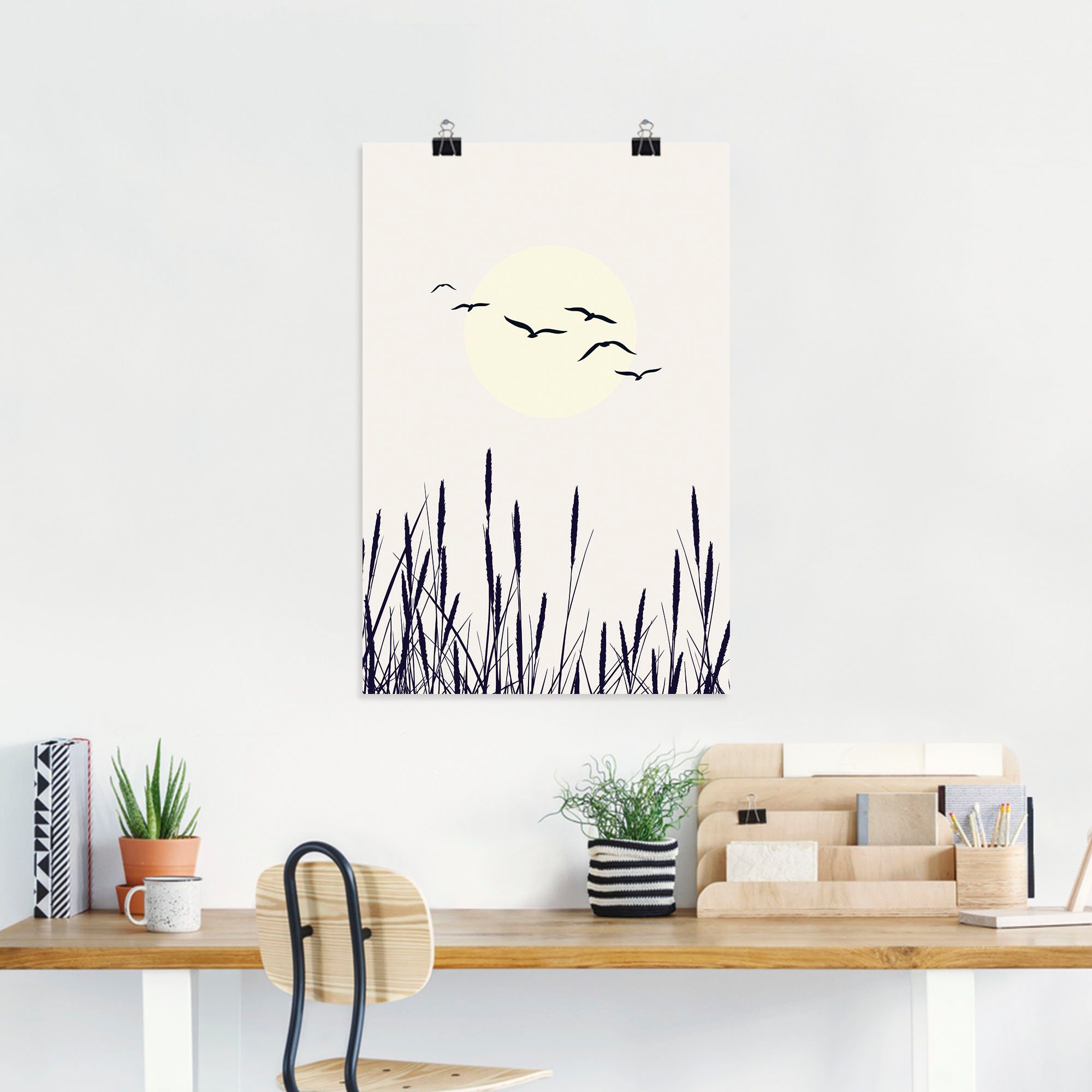 Artland Artprint Schaduw van de zon als artprint van aluminium, artprint op linnen, muursticker of poster in verschillende maten
