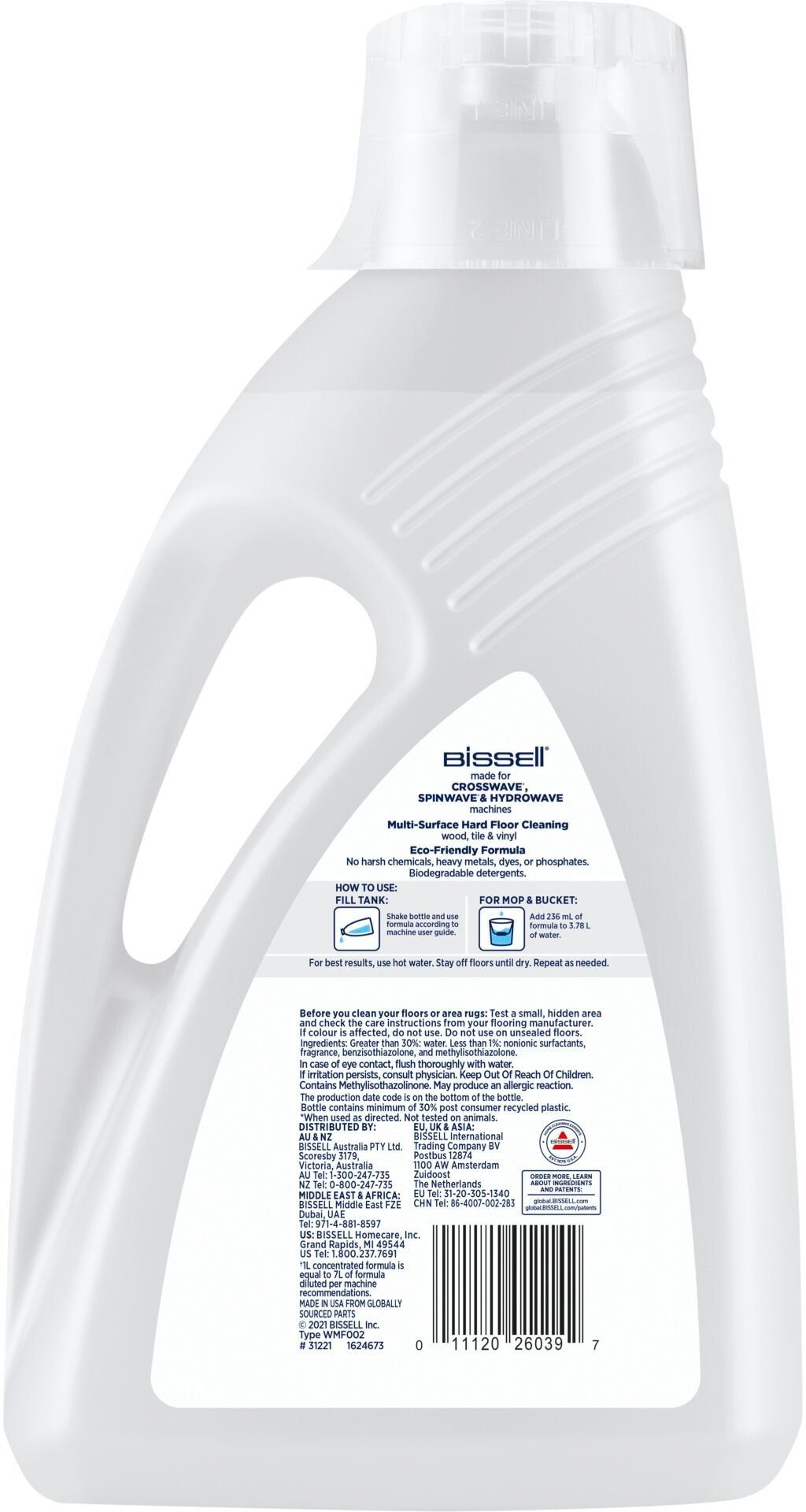Bissell Schoonmaakvloeistof Natural Multi Surface 2L PET