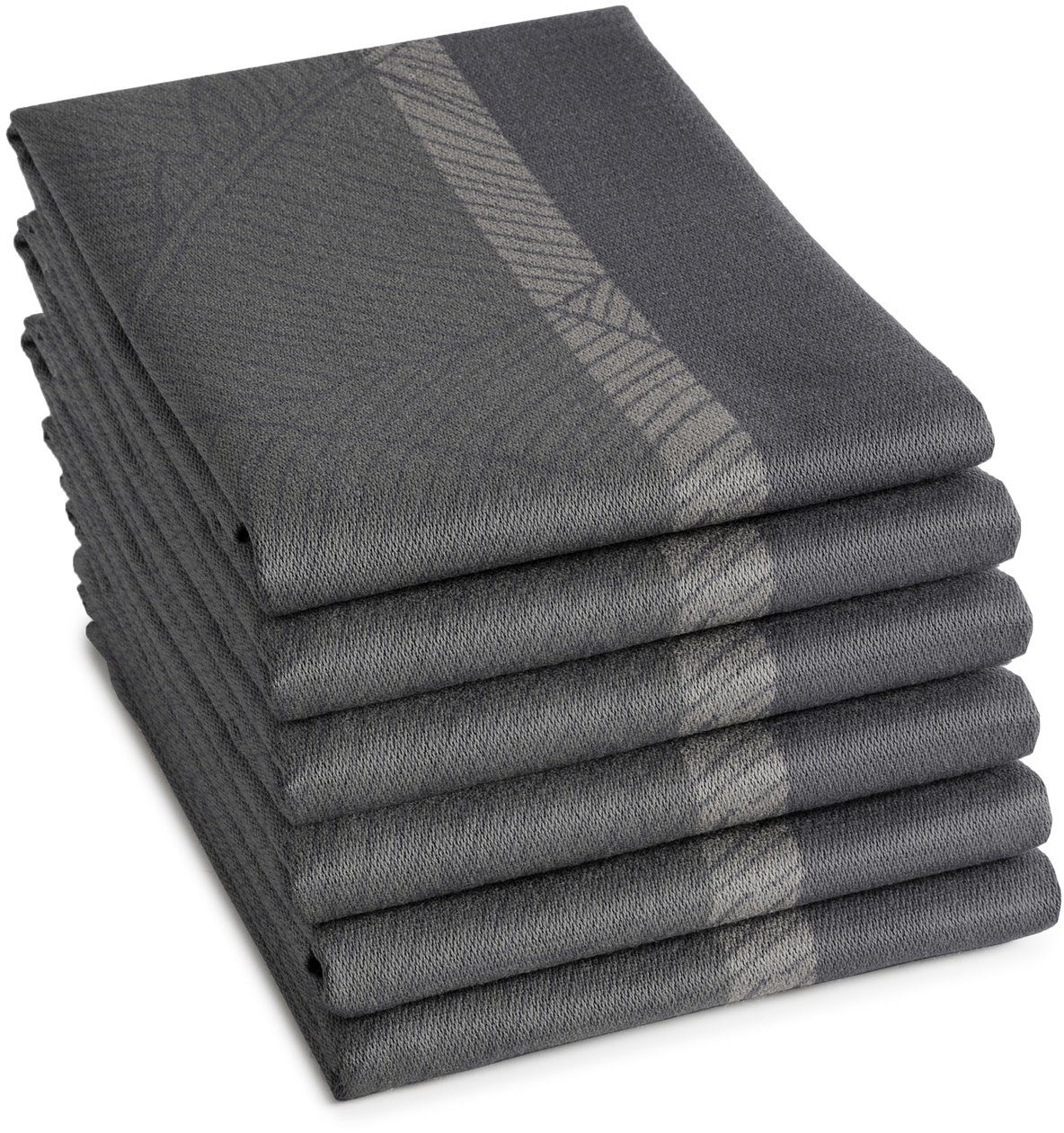 DDDDD Theedoek Barrier (set, 6-delig) theedoeken grijs