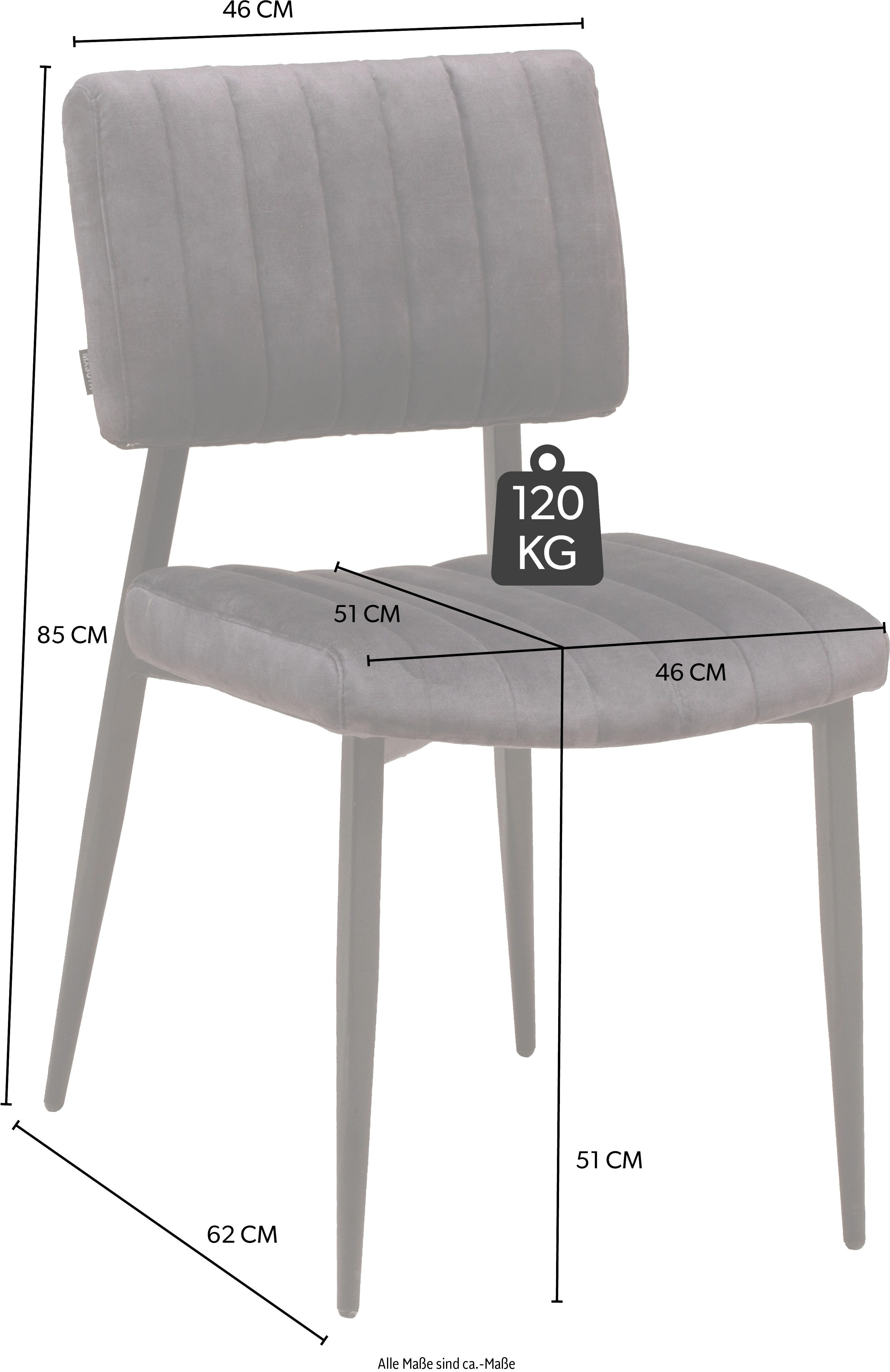 OMG Design Eetkamerstoel Ivan onderhoudsvriendelijk velvet bekleding, keukenstoel (set)
