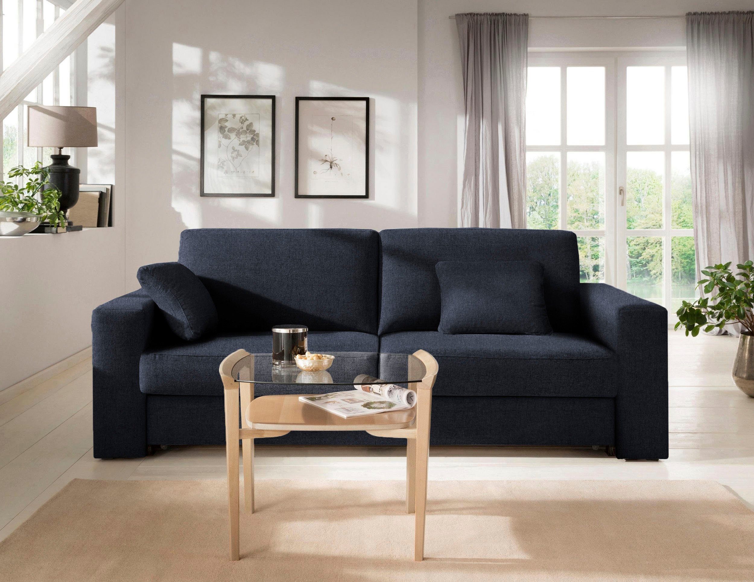 Home affaire Slaapbank Roma matras hoogte 14 cm Bedfunctie, met vering, lattenbodem, matras