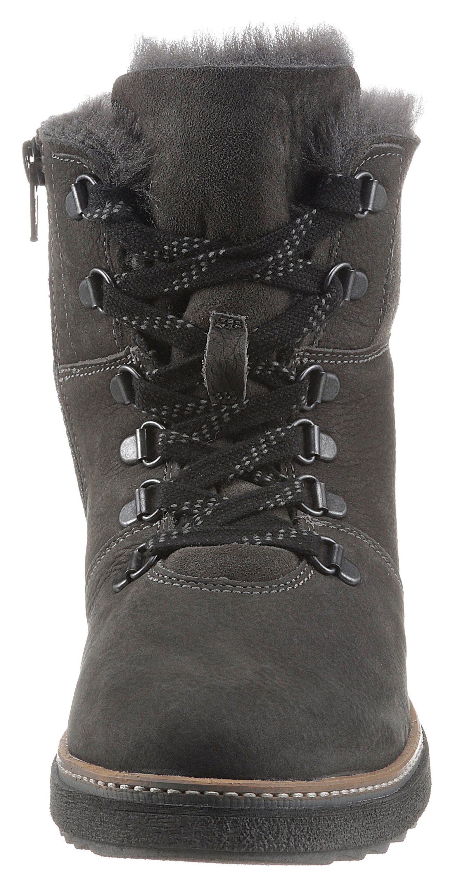 Waldläufer Winterlaarzen HITOMI outdoor boots, lace-up boots with lambswool lining, h-width