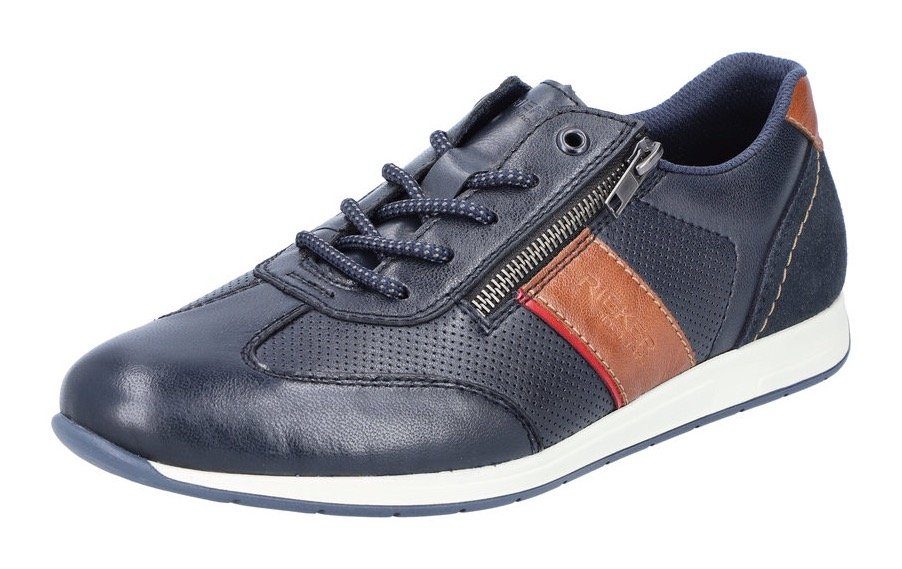 Rieker Sneakers met rits, vrijetijdsschoen, lage schoen, veterschoen