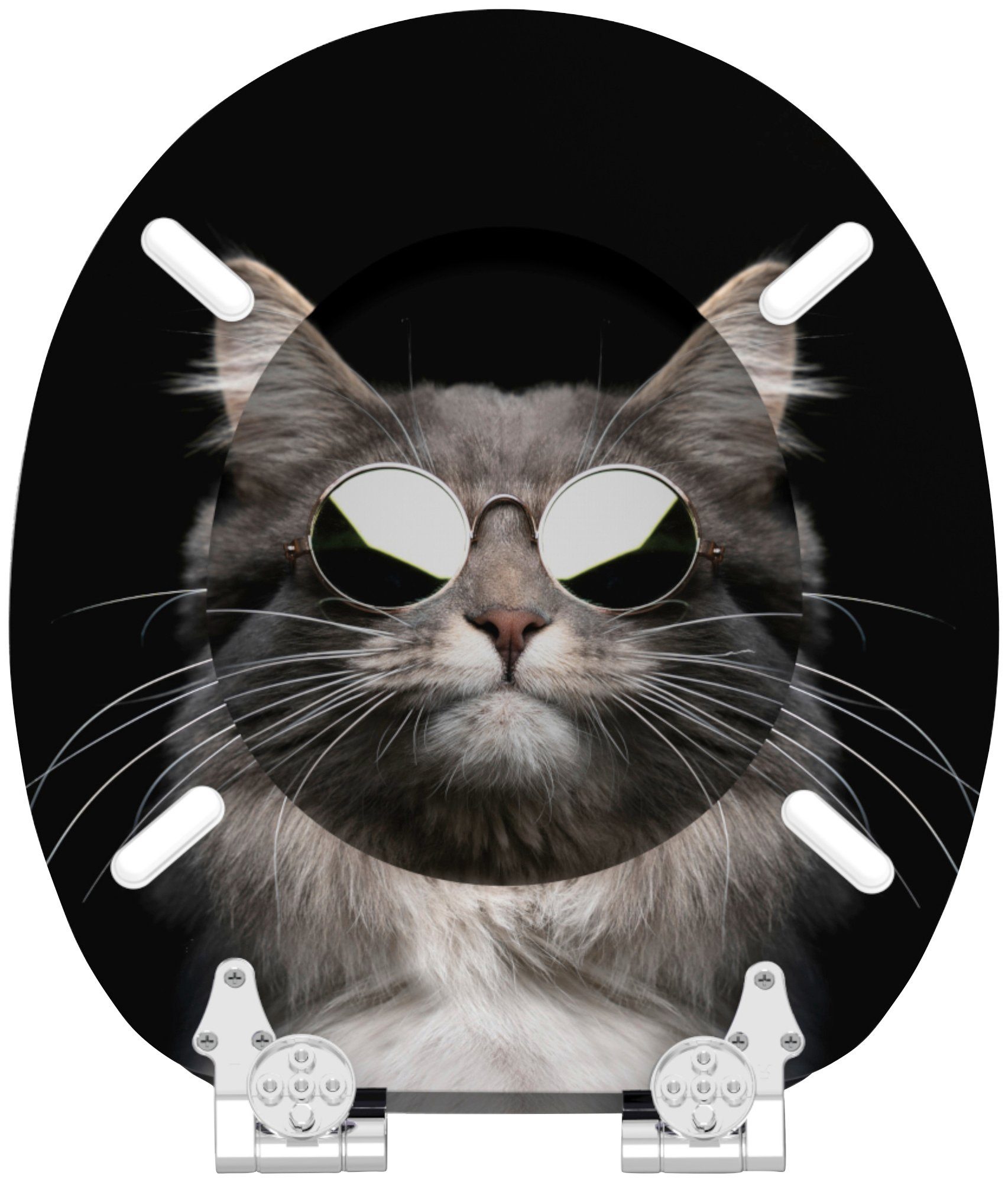 Sanilo Toiletzitting Cool Cat met softclosemechanisme, bxl: 37,7x 42,0 - 47,0 cm