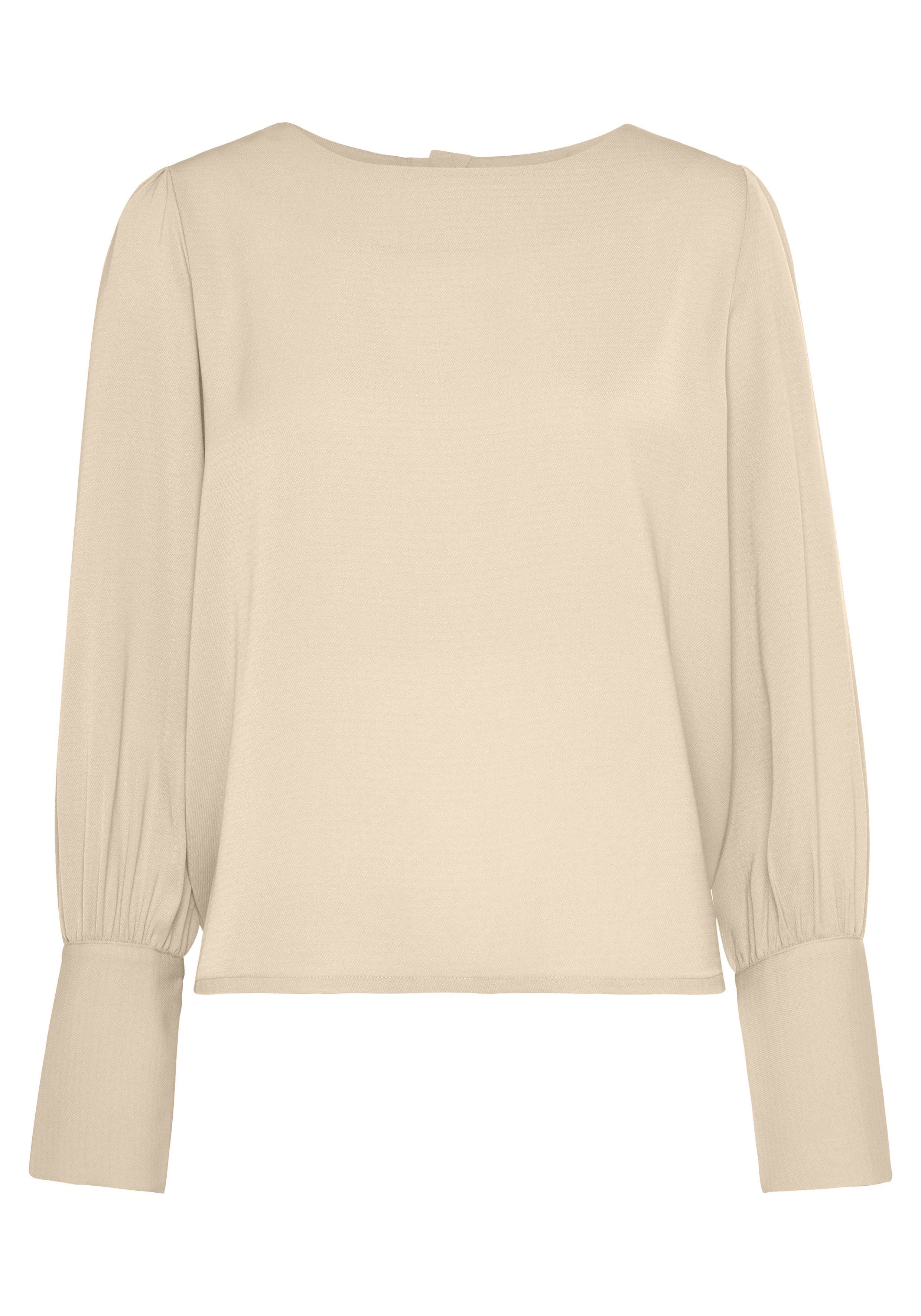 Lascana Blouse met lange mouwen met knoopsluiting achter, elegante damesblouse, business-look