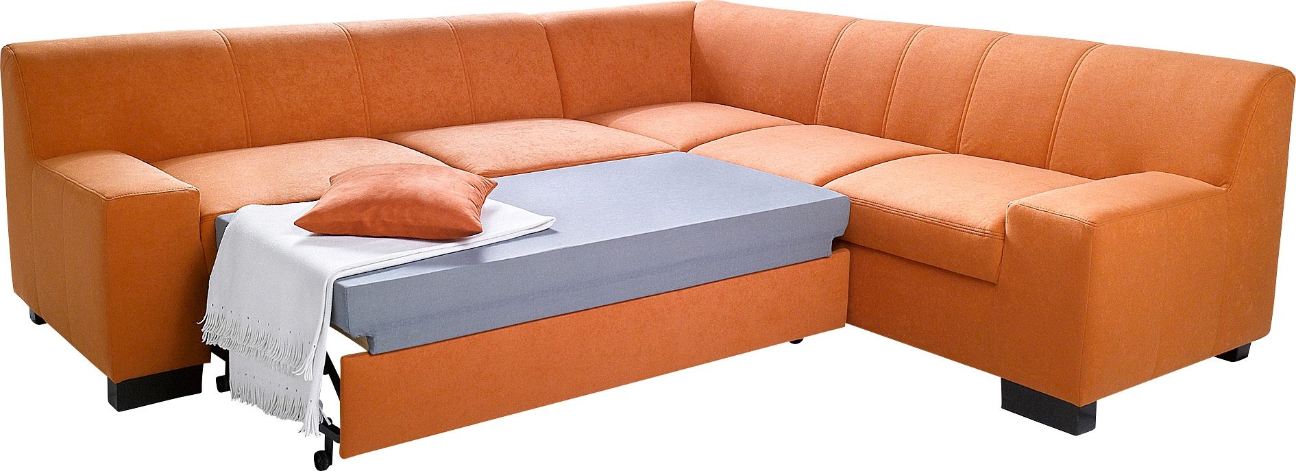 DOMO collection Hoekbank Norma, moderne armleuningen, tijdloos en elegant, L-vorm