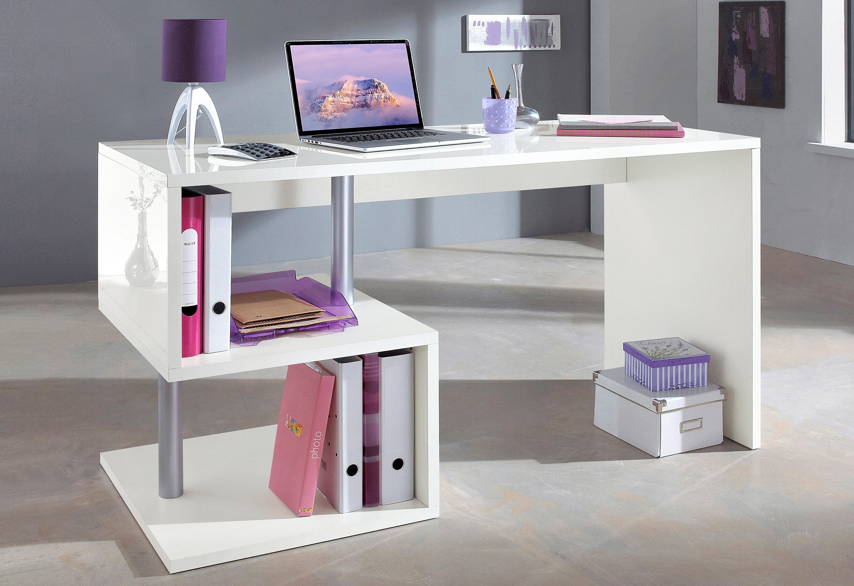 INOSIGN Bureau Essence, modern ontwerp in verschillende breedtes, met en zonder monitorsteun, gemaakt in italië